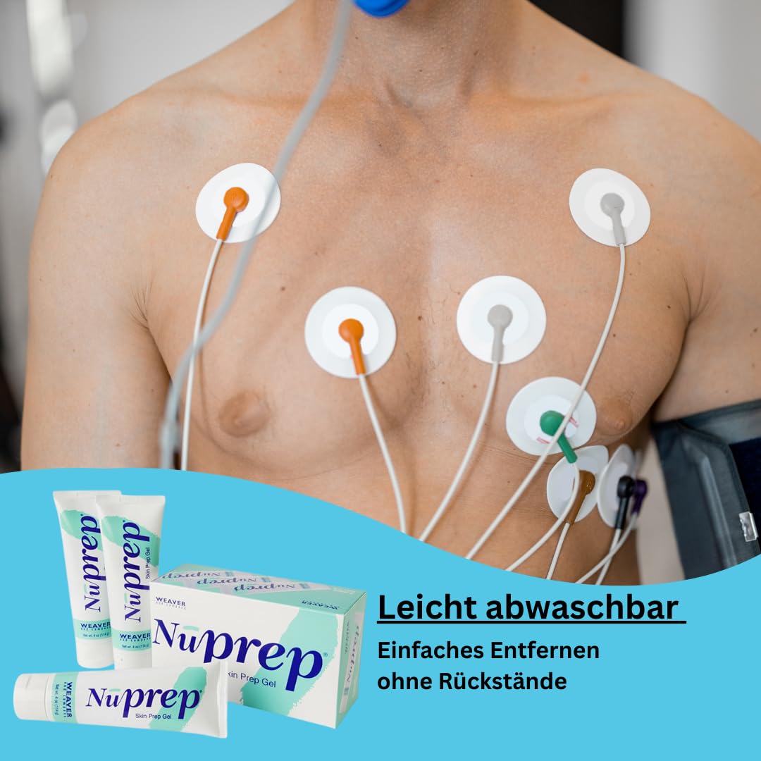 Nuprep Gel per la preparazione della pelle – Gel delicato per pelli sensibili – Riduce la resistenza della pelle per esami EEG e ECG precisi – Ideale per applicazioni mediche e test