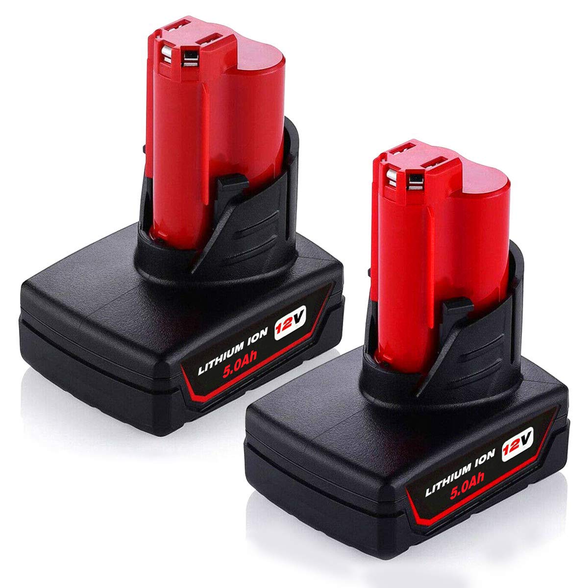 VANON2Pack 5.0Ah 12V Lithium-ion Replacement for Milwaukee M 12 Battery, Compatible with Milwaukee 48-59-2401 48-59-1812 2510-20 48-11-2401 48-11-2402 48-59-1812 48-11-2411 48-11-2420