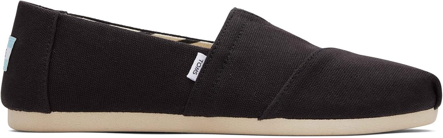 Toms Women's Alpargata Wide Espadrille Loafer Flat, Black Wide Recycled Cotton Canvas, 11 - Image 2