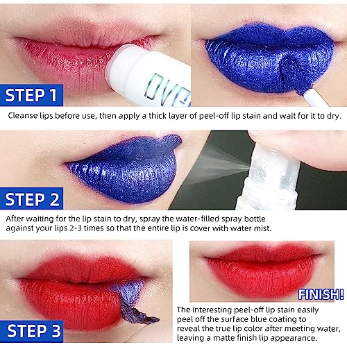 Prreal Lip Stain Set 5 Colour, Peel off Lip Stain Lip Tint, Tattoo Coloured Lip Gloss - Image 4