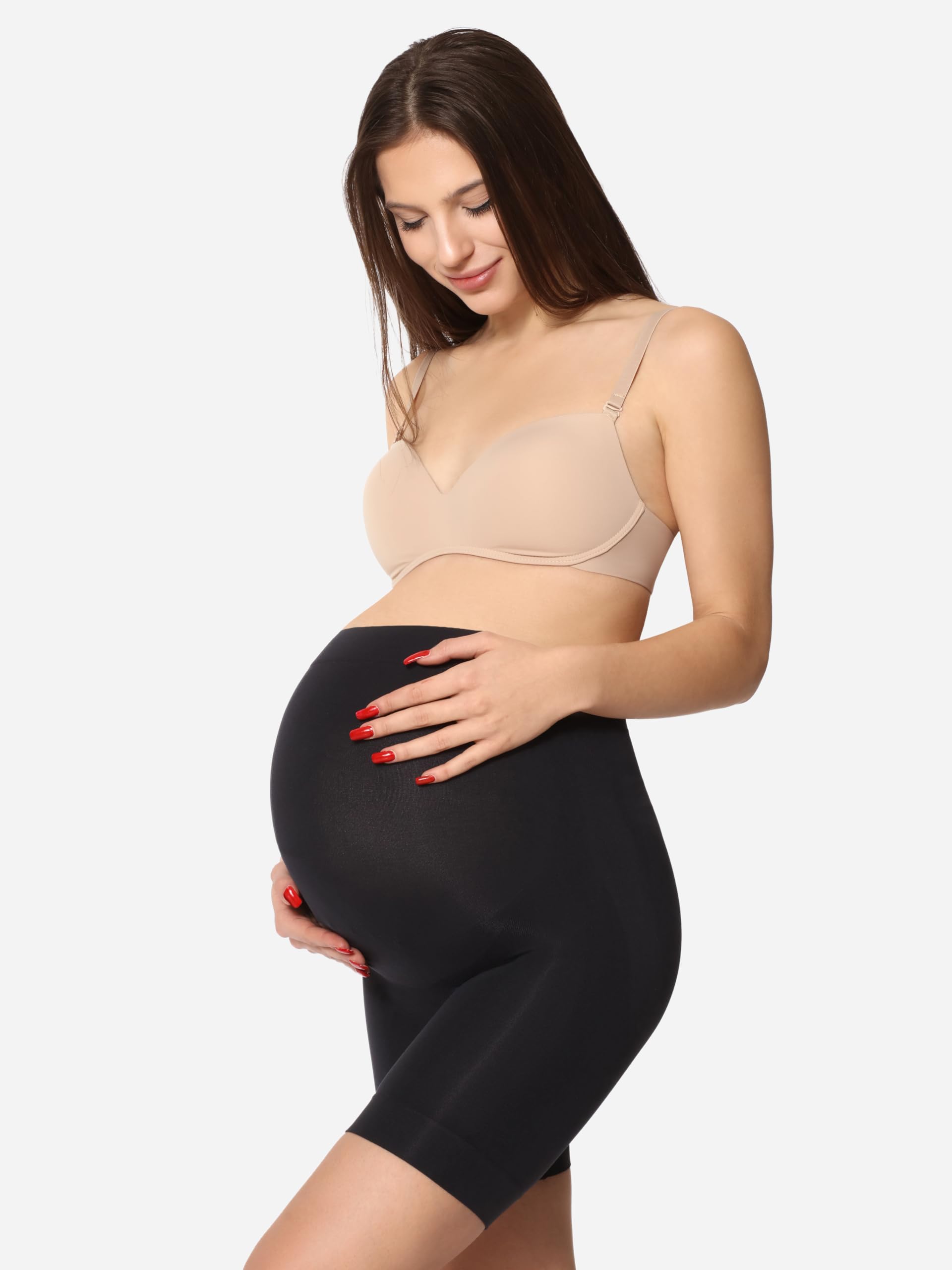 Be Mammy Shorts de Maternité pour Femmes avec Taille Haute sans Coutures Latérales Lingerie de Grossesse Maternité Vêtements 06 15 - 3