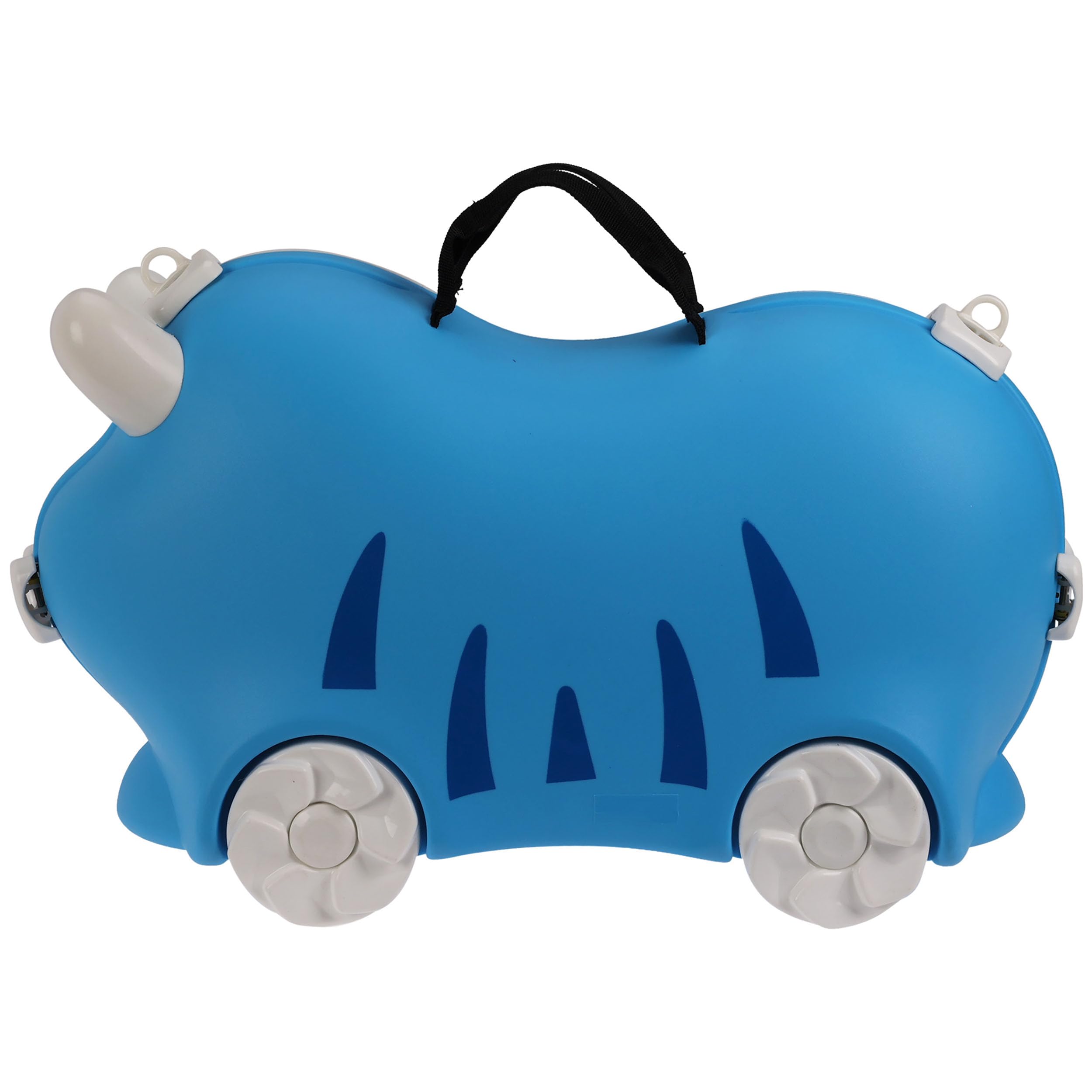Annastore Kinder Reisekoffer Handgepäck Kinderkoffer 52 x 21 x 32 cm Blau | Tier-Design Koffer mit Sitzfunktion-Multifunktionsband Hartschale – Trolley für Reisen, Urlaub & Spielspaß