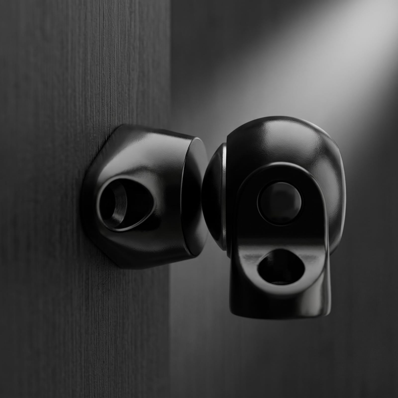 Colcolo Fermaporta in Acciaio Inox Porta Fermo Supporto Paracolpi Bloccaporte Pesante Cupola Finitura Nera Design Compatto Antinciampo Integrazione Moderna Adatto per Spazi Ridotti