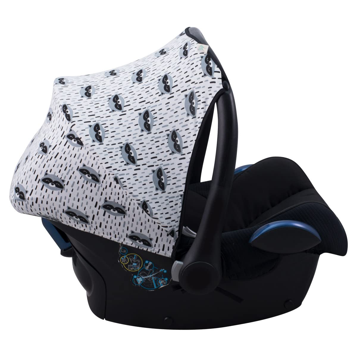 JYOKO KIDS Capota Kompatybilny z Maxi Cosi Cabriofix (RACCOON)