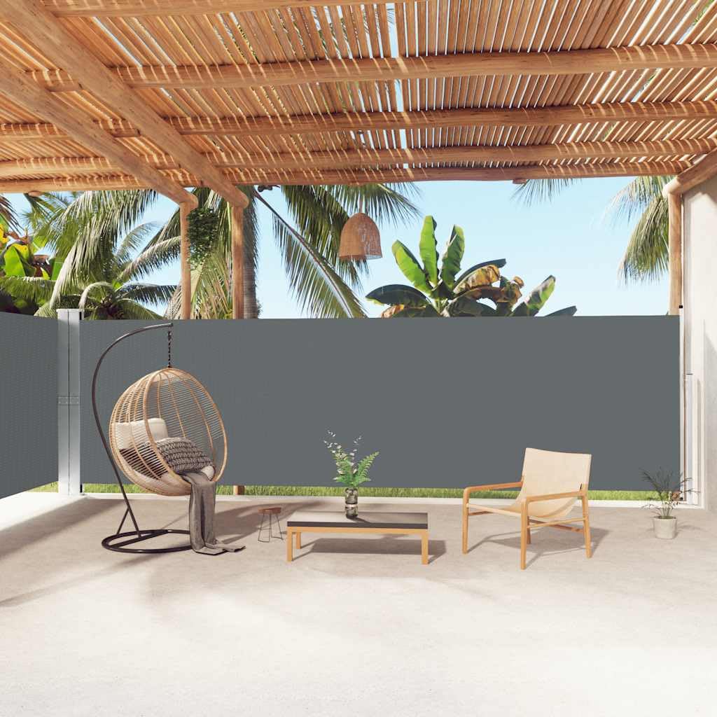 Store latéral imperméable et coupe-vent 180 x 1000 cm contre les UV