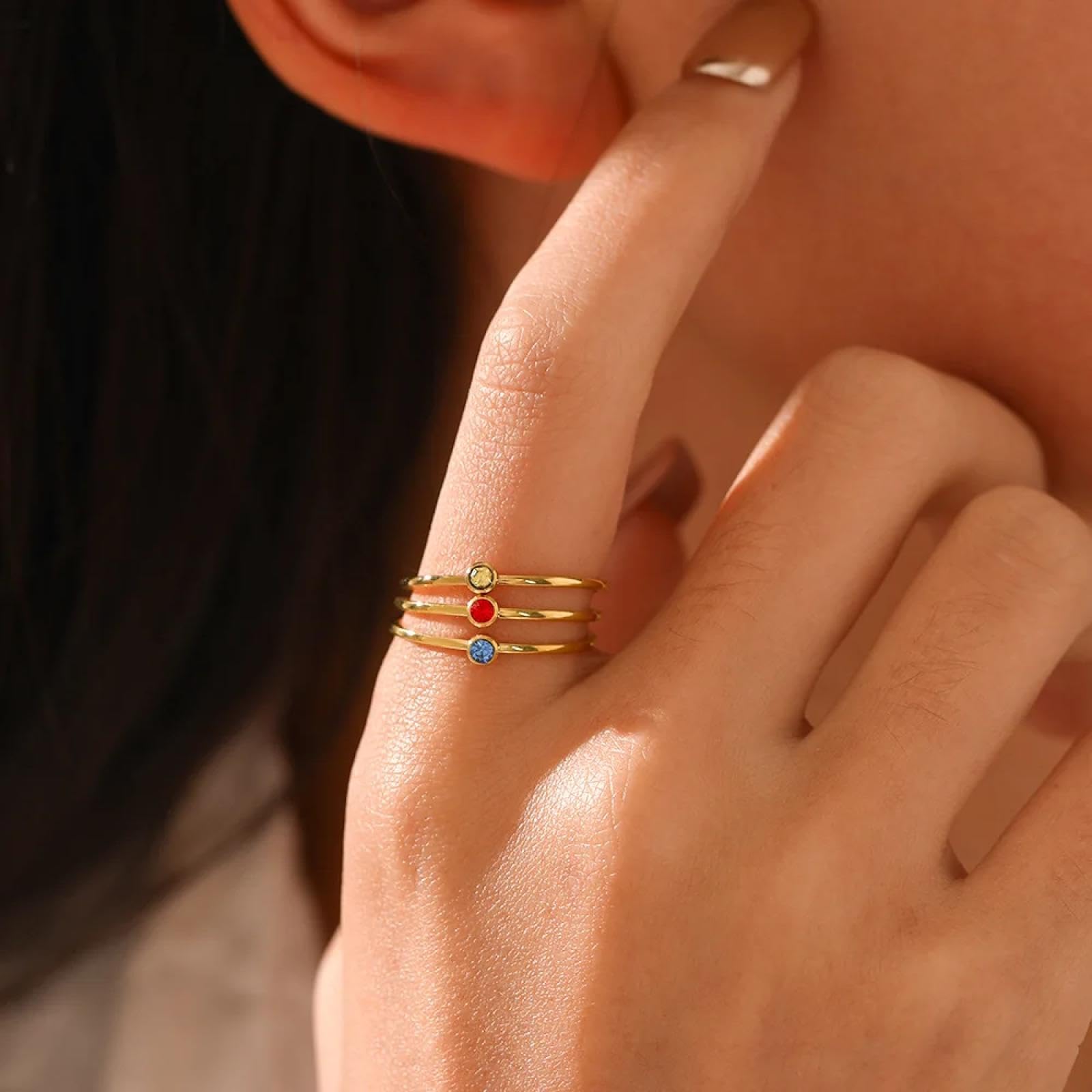 Ringe Ringschmuck Damen Herren Schlichter Ring für Damen Schmuck