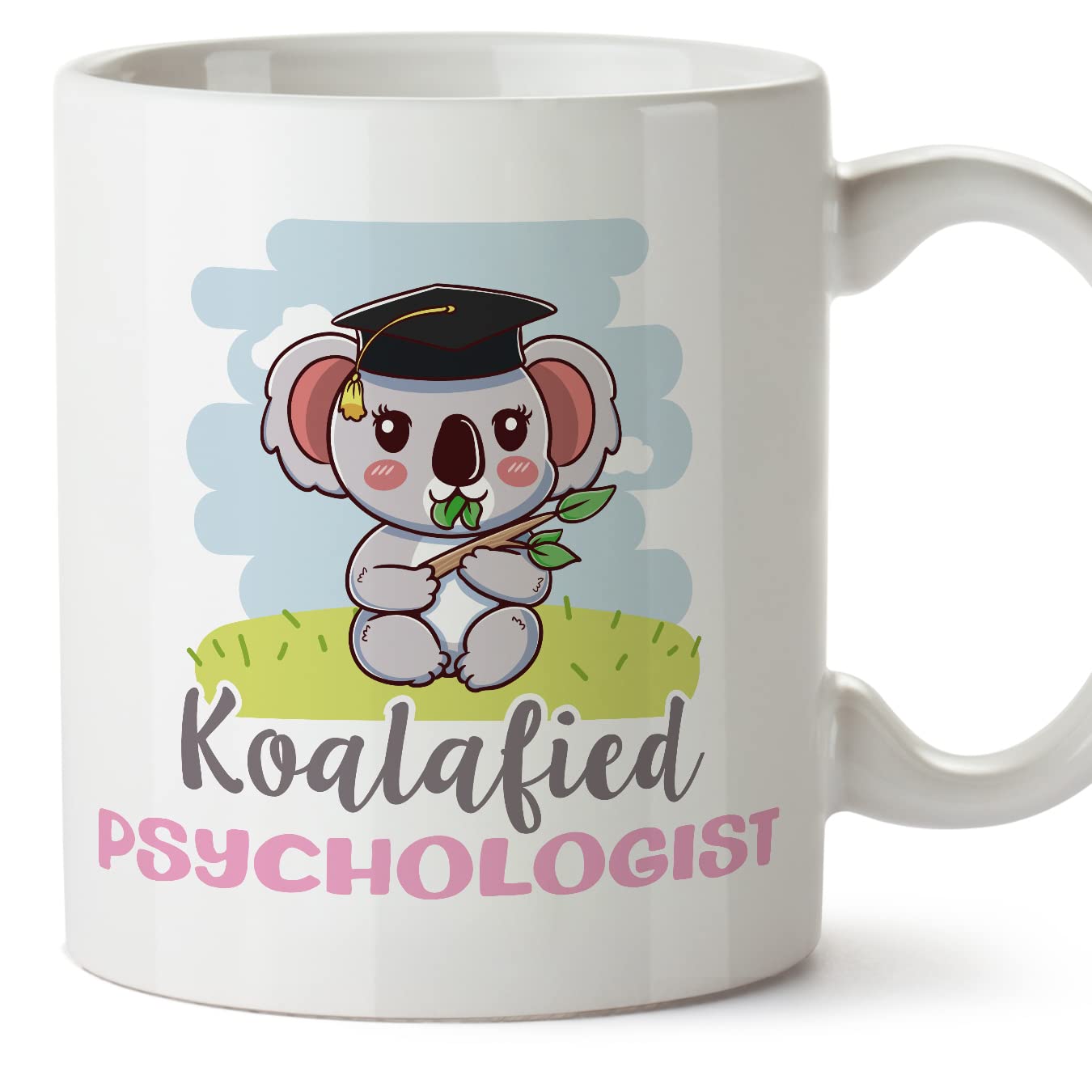 MUGFFINS Psychologist Woman Mug - in English - Koalafied - Funny Gift for Colleagues - Ceramic 11oz Mug
