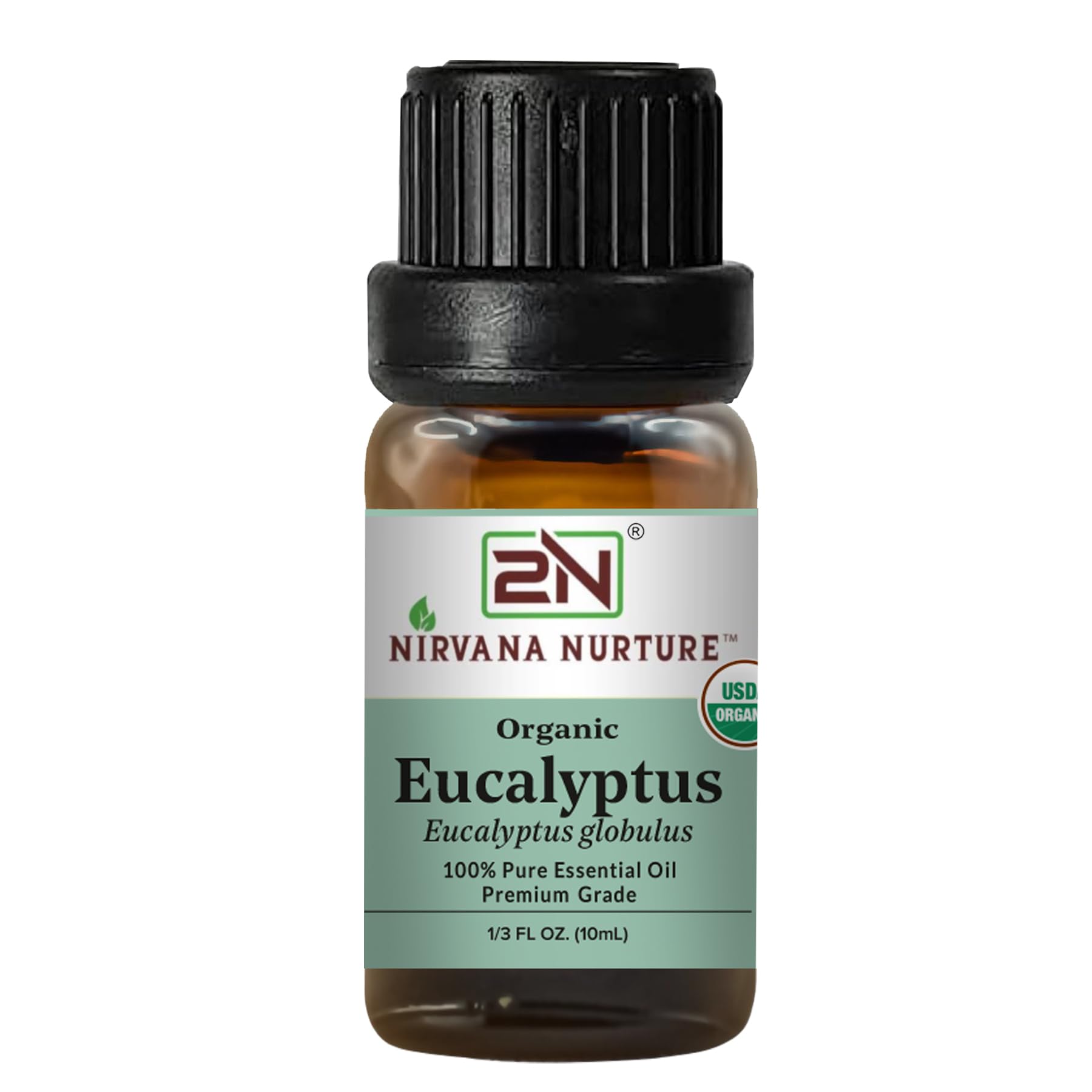 Nirvana Nurture Eucalyptus Essential Oil, USDA Certified Organic, 100% Pure Undiluted, Aromatherapy Oil for Diffuser, Hair & Skin Care