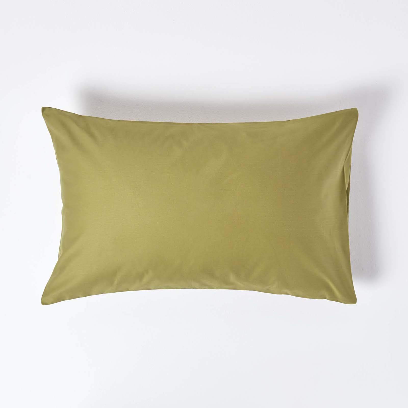 Homescapes Egyptian Cotton Housewife Pillowcase 1000 TC in Olive