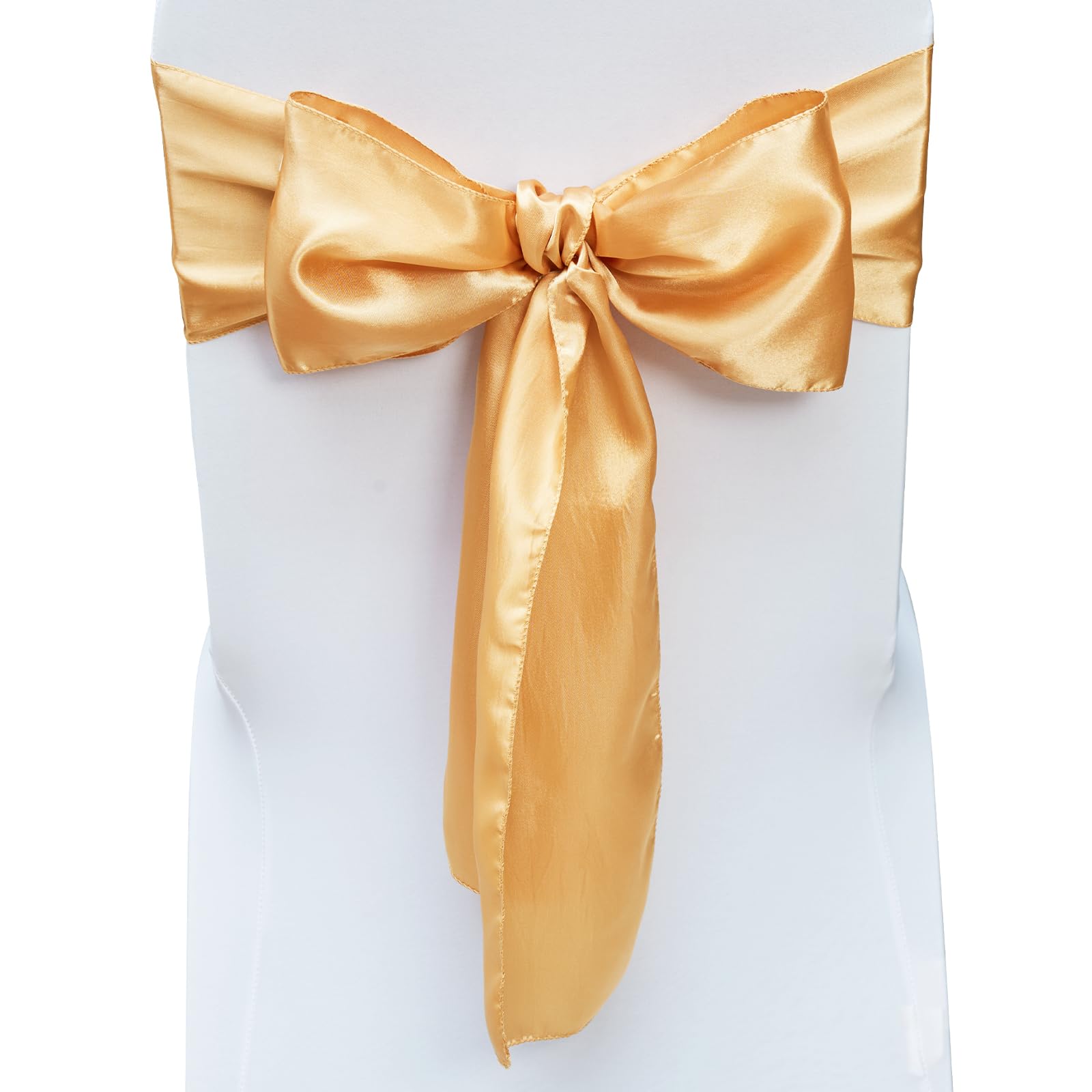 VEVOR Fundas Elásticas de Spandex para Sillas, 50 Piezas Doradas, Decoración para Bodas y Fiestas