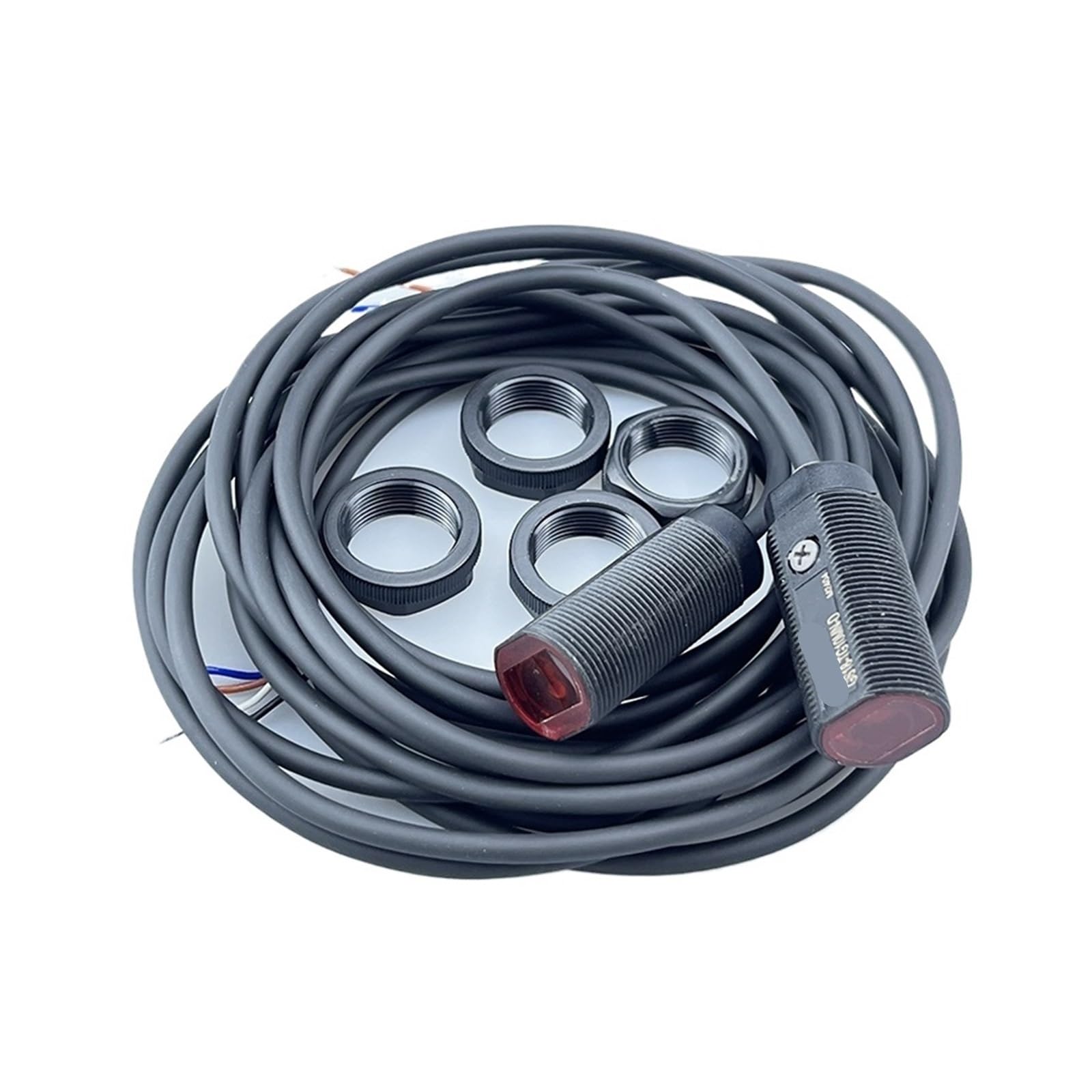 JJKKOZVQF 1PCS M18 cylindrical long-range counter-launched photoelectric sensor detection range of 10m visible infrared light GS18-TG10MN(GS18-TG10MP PNP)