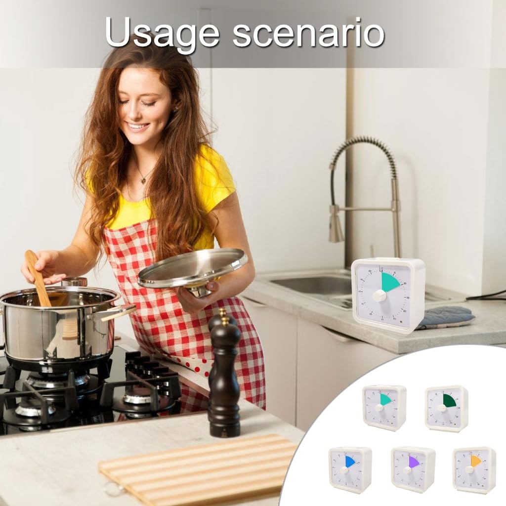 Delicado reloj magnético con cuenta atrás visual para un seguimiento eficiente del tiempo