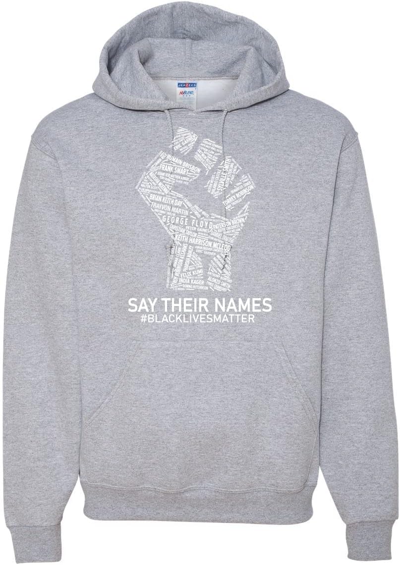 Wild Bobby Black Lives Matter Say Their Names BLM Victims Freedom Fist Black Pride Unisex Graphic Hoodie Sweatshirt