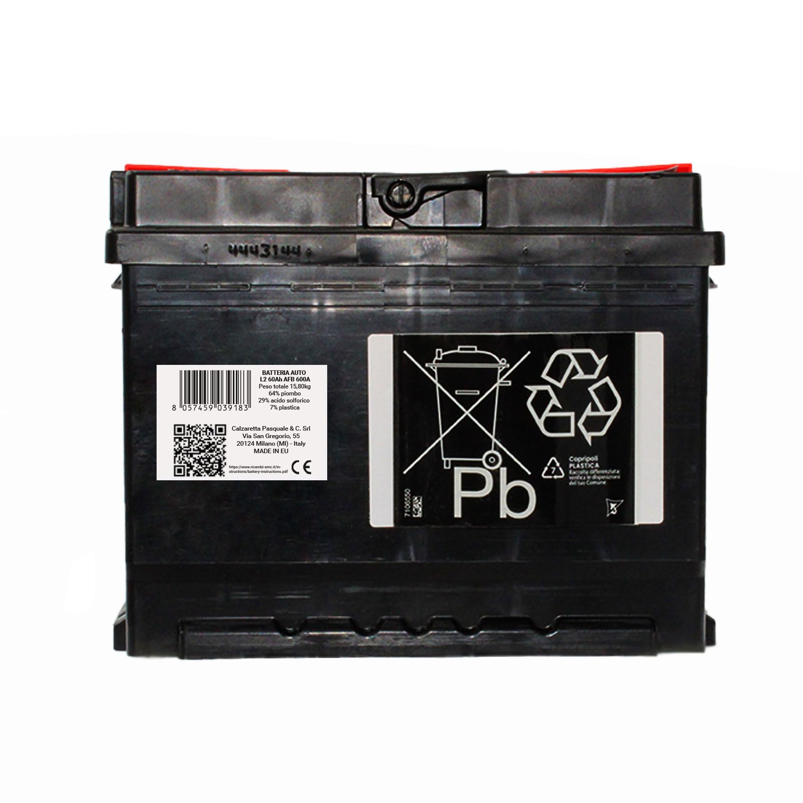 SMC bateria Auto 60Ah AFB Speed Max 600A 12V L2 Start&Stop 242x175x190 mm EFB