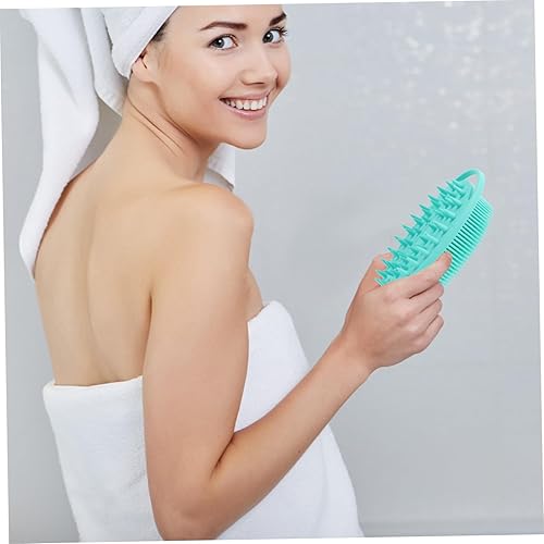 Miniatura 3 de Silicone Bath Brush with Hook 2-Sided Shower Scrubber for Boys and Girls Soft Body Massage Tool for Bathing for Sensory Training and Bath Time