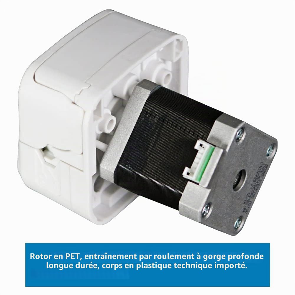 Kamoer KK300Pompe péristaltique à haut débit avec moteur pas à pas 24V | Pompe doseuse de liquide à changement de tube rapide Contrôle PWM 1 ~ 485 ml/min, 600 tr/min, 6 types de tubes pris en charge