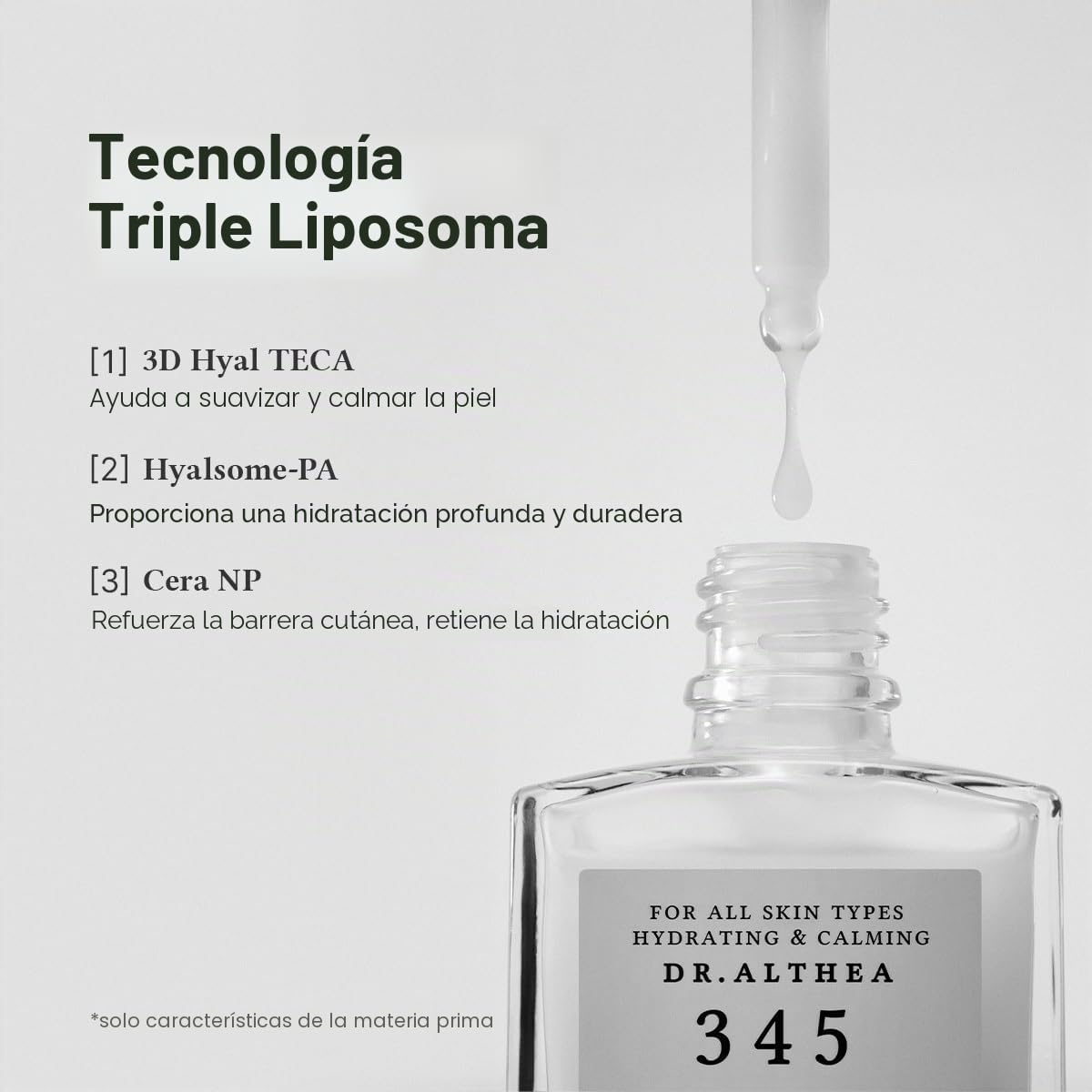Dr.Althea 345 Sérum Calmante | Sérum facial hidratante diario para piel seca e irritada | Ayuda a calmar el enrojecimiento y el cuidado postacné | No comedogénico | Cosmética vegana coreana, 30 ml