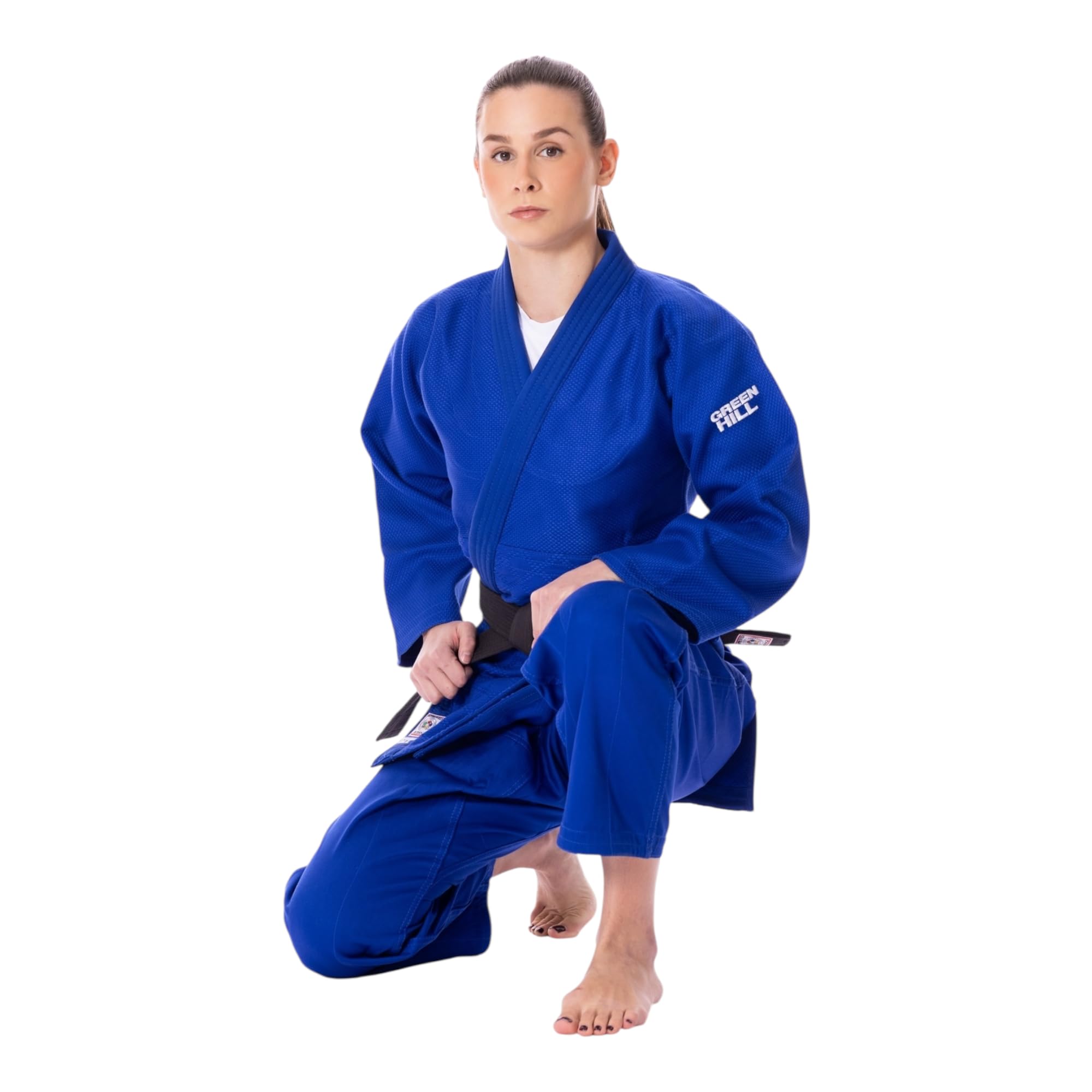 GREEN HILL JUDOGI Bianco Blu IJF Approved Judo GI Kimono Unisex