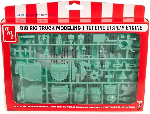 Round 2 AMTPP029 Paquete de piezas de motor de turbina de gran plataforma (se puede poner en otros kits AMT Big Rig con modificación,