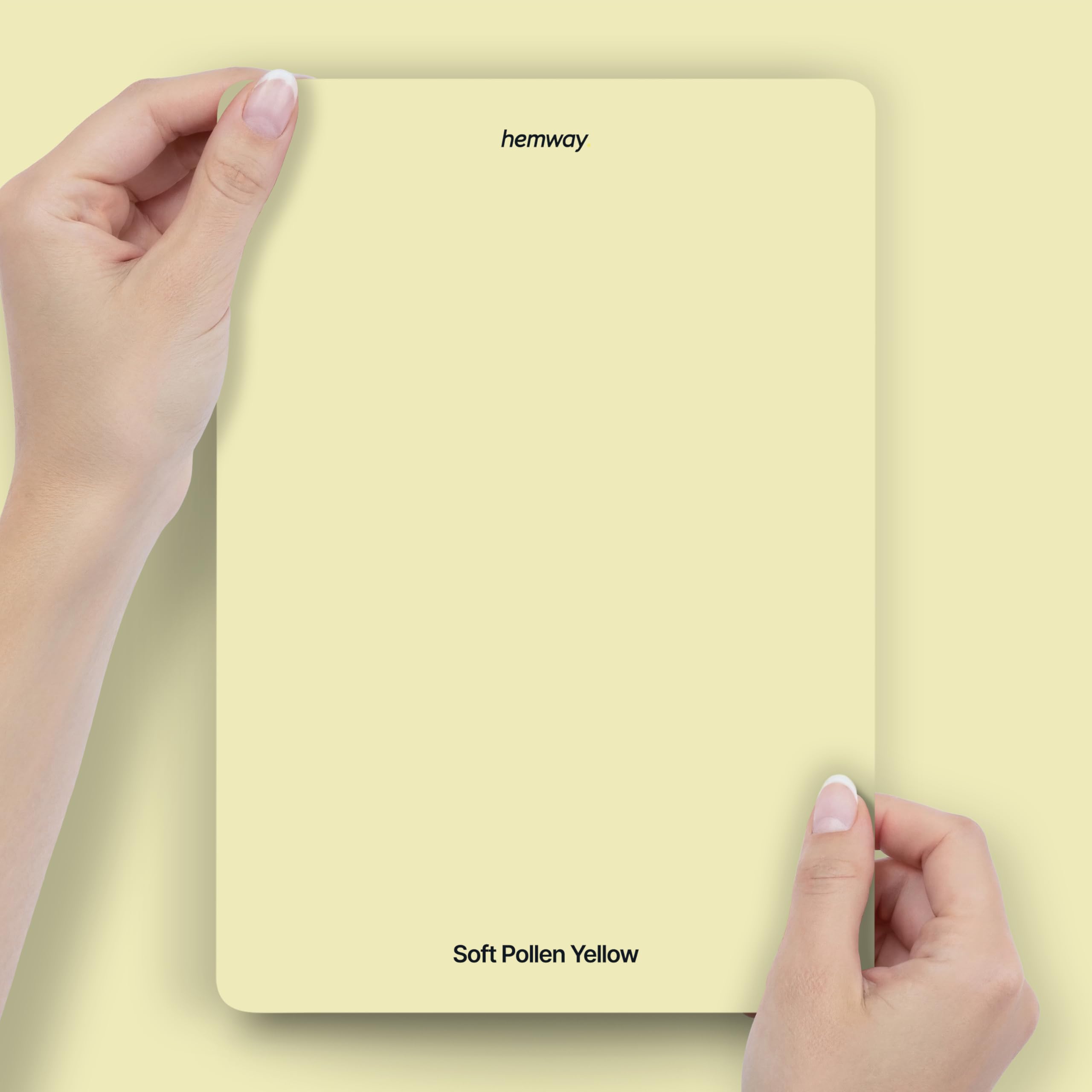 Hemway Soft Pollen Yellow Peel & Stick Sample Chalk Paint | A5 Accurate Colour Swatch, Mess-Free Alternative to Paint Tester Pots, Easy To Use, Eco-friendly, for Interior Furniture & Walls