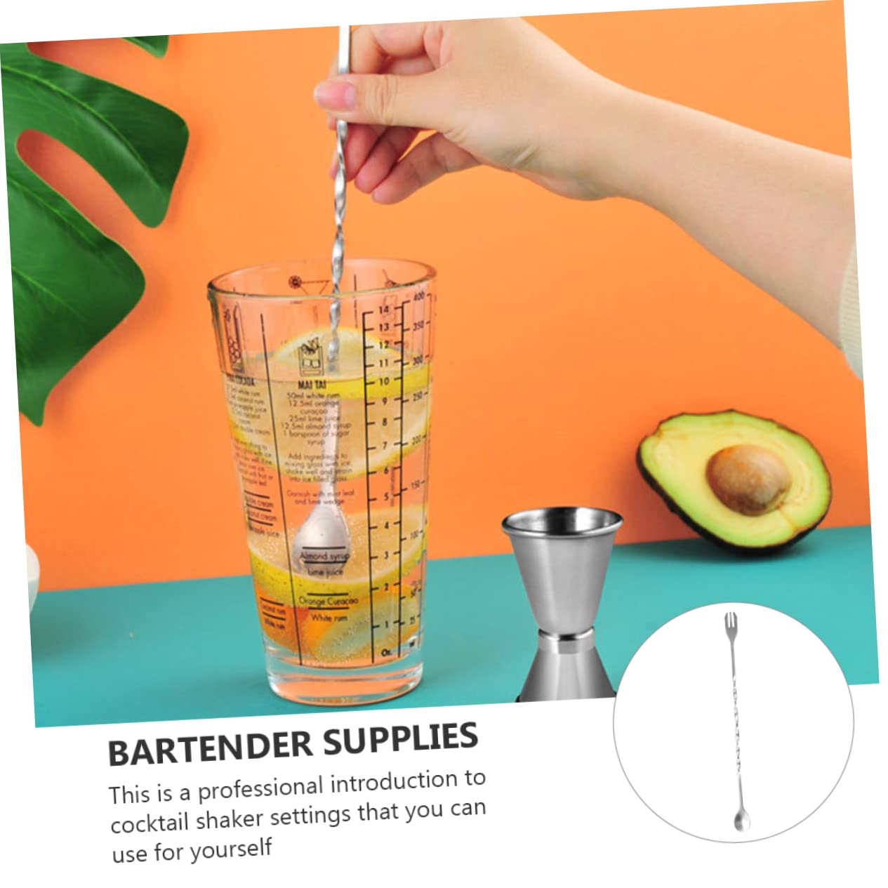 Mikikit Coctelera de Acero Inoxidable Cocteleras para Bartenders Equipo de Coctelería Herramientas para Coctelería para Hacer Cócteles Casa Color Aleatorio