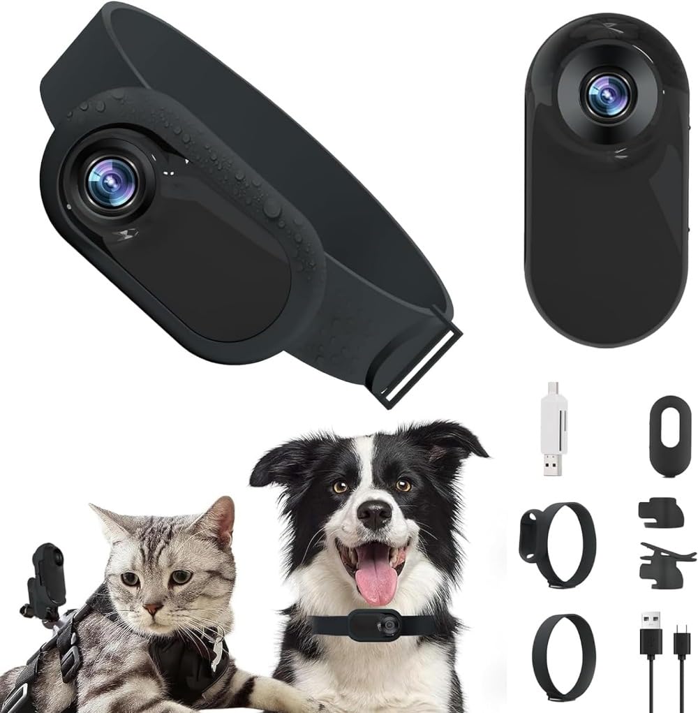 Amazon.co.jp: ミニ 隠しカメラ 小型 猫 首輪、猫 に つける gps 猫