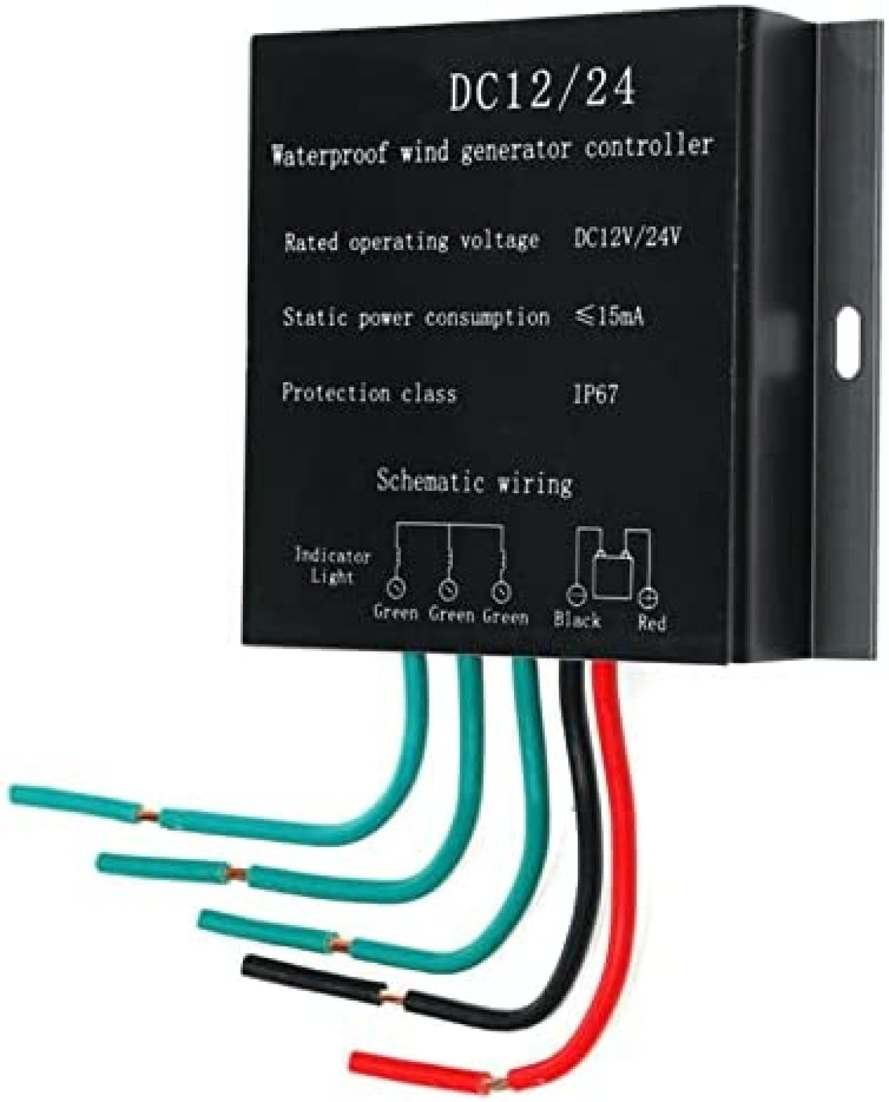 Contrôleur De Charge MPPT Étanche IP67 10000W Pour Éolienne - 12V 24V 48V 220V Automatique Noir
