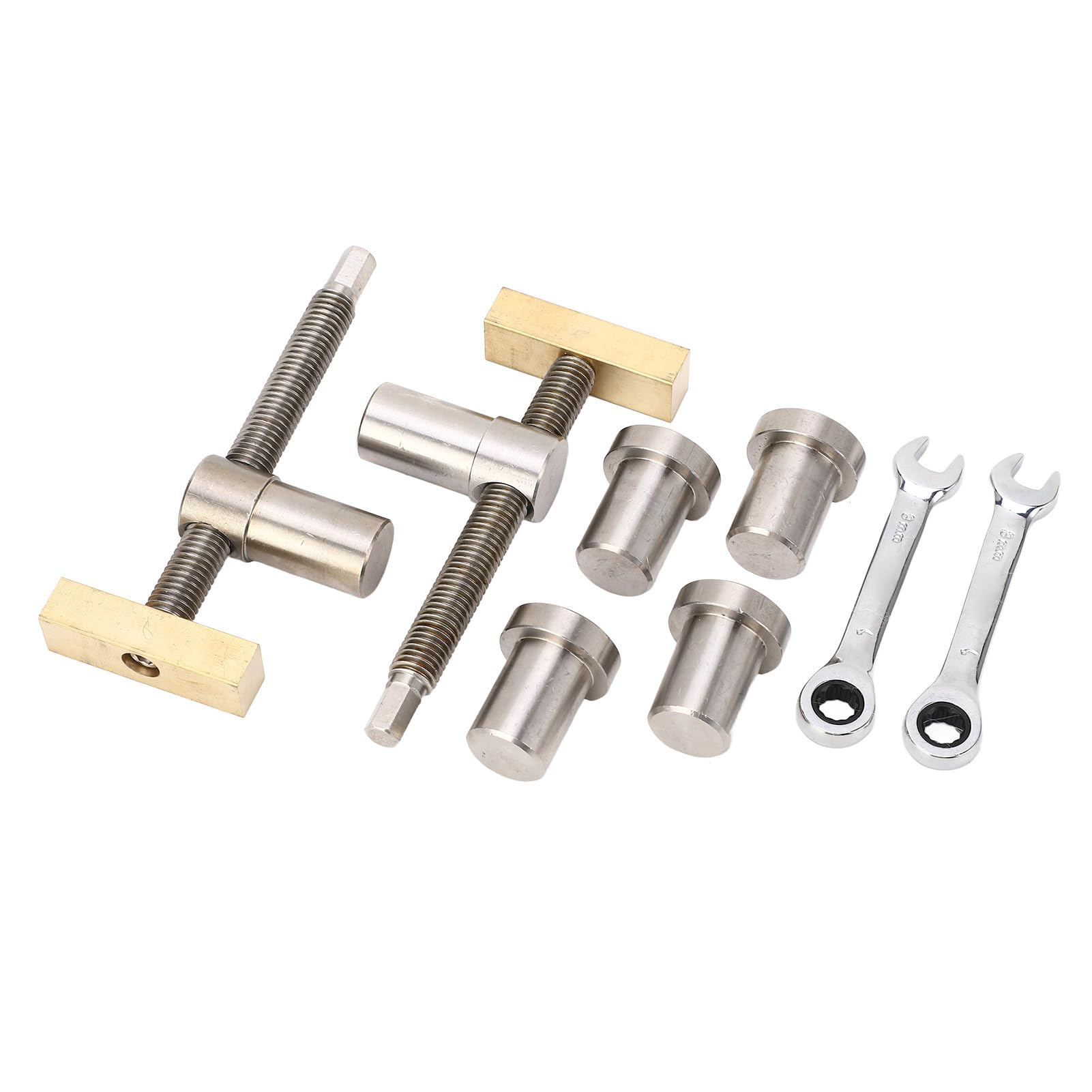 Juego de abrazaderas de escritorio para carpintería profesional, herramienta de fijación de banco de trabajo de latón y acero inoxidable ajustable de alta resistencia para p (19mm)