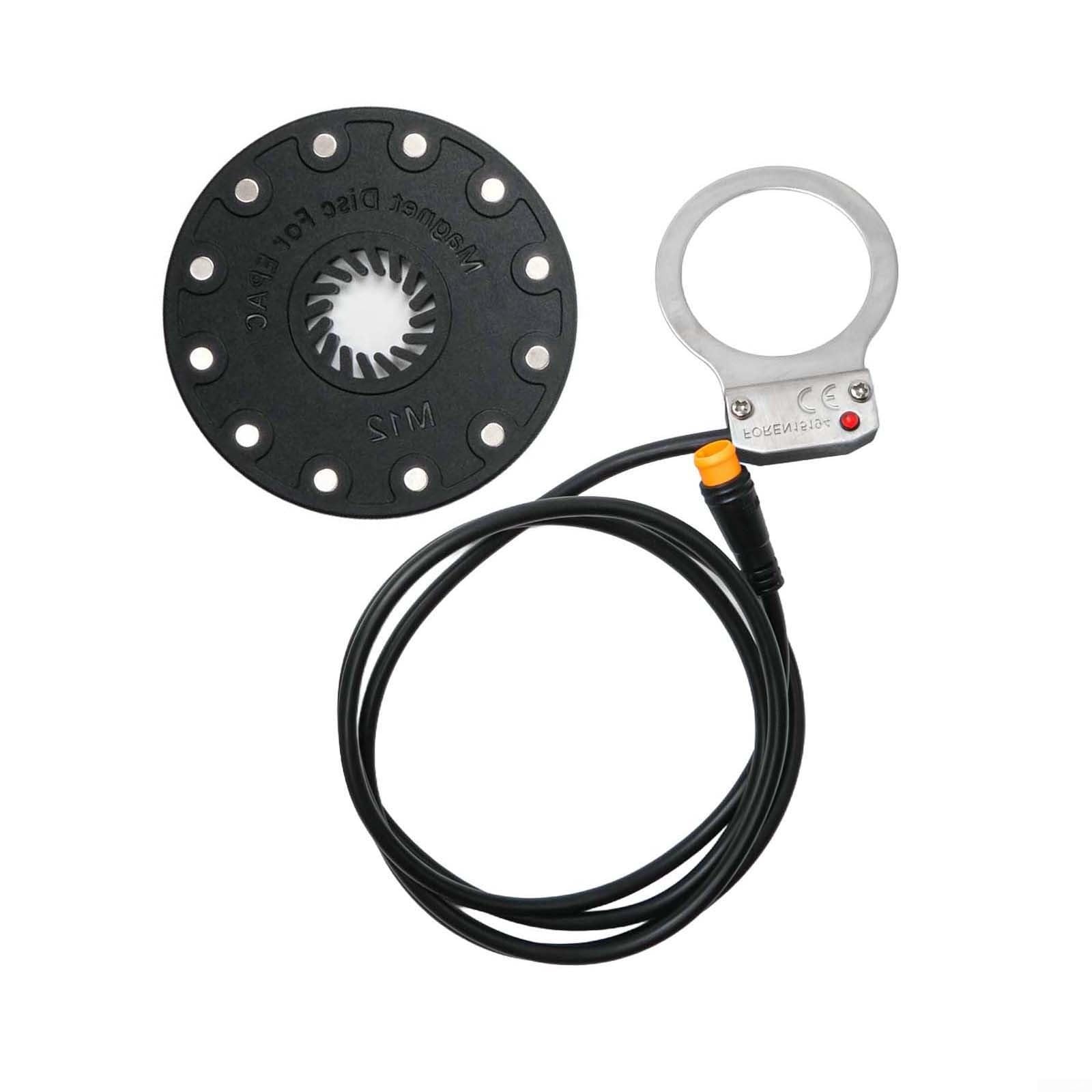Sensor de asistencia de pedal eléctrico para sistemas de bicicleta eléctrica de 36 V/48 V, detección magnética con conector impermeable, compatible con configuración estándar de Boost