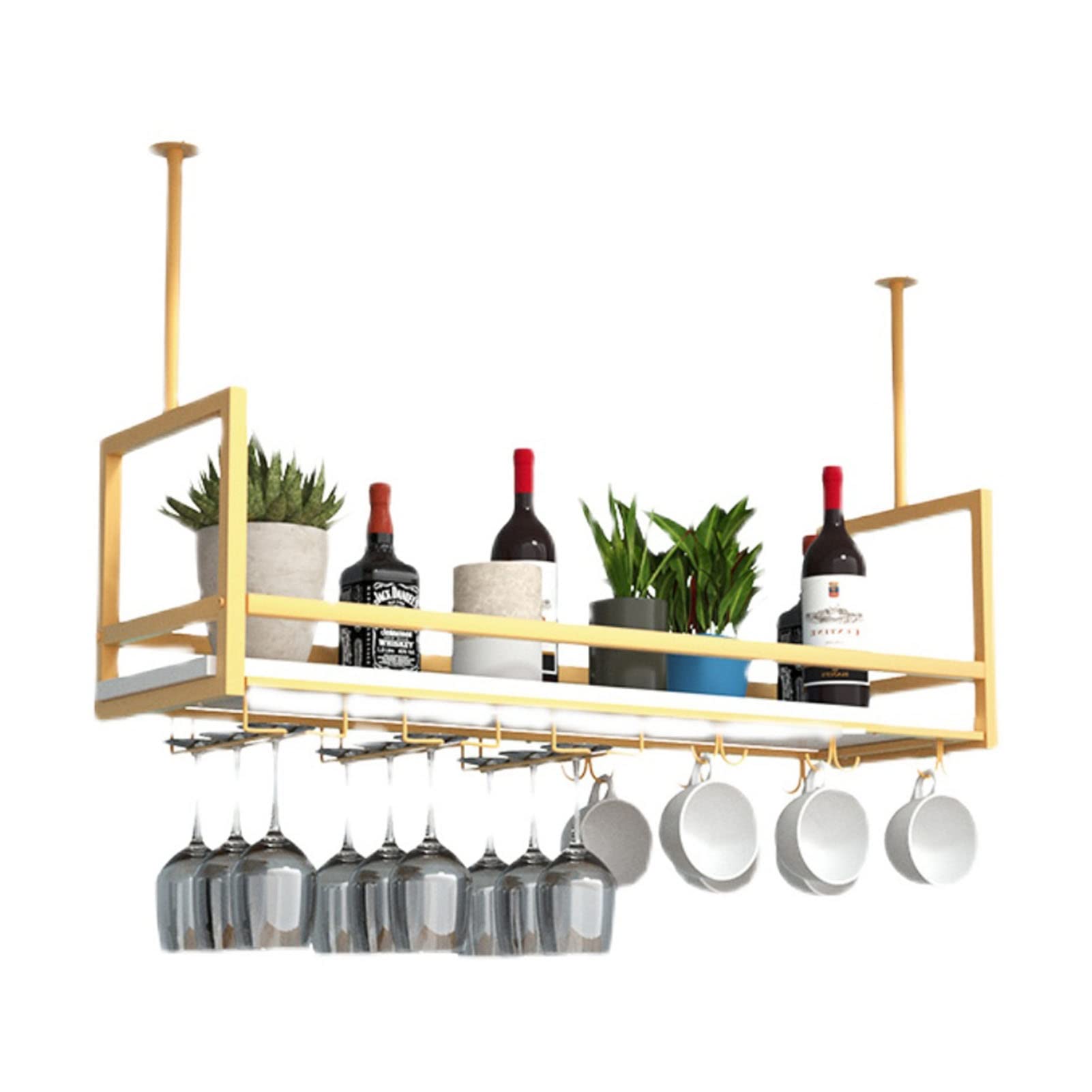 Étagère de décoration de plante verte en pot créative pour plafond gold
