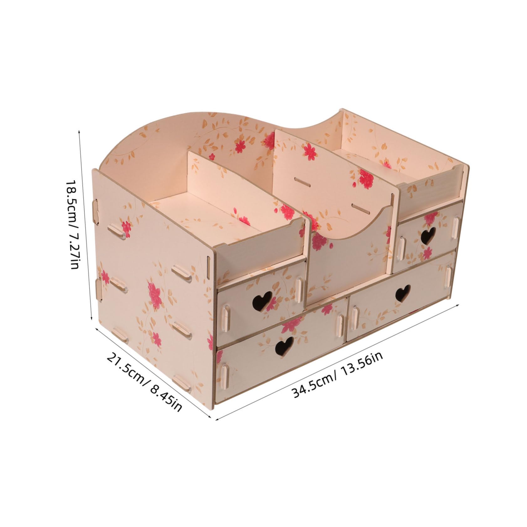 Boîte de Rangement pour Maquillage à Tiroirs Multicouches Rose