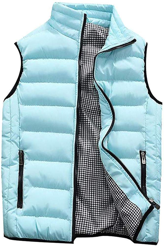 ShangSRS Men's Lightweight Sleeveless Jacket Gilet Body Warmer (Farbe blau, 3XL)