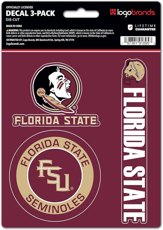 Logo Brands Florida State NCAA Team Logo Vinyl - electronics | Mubboo