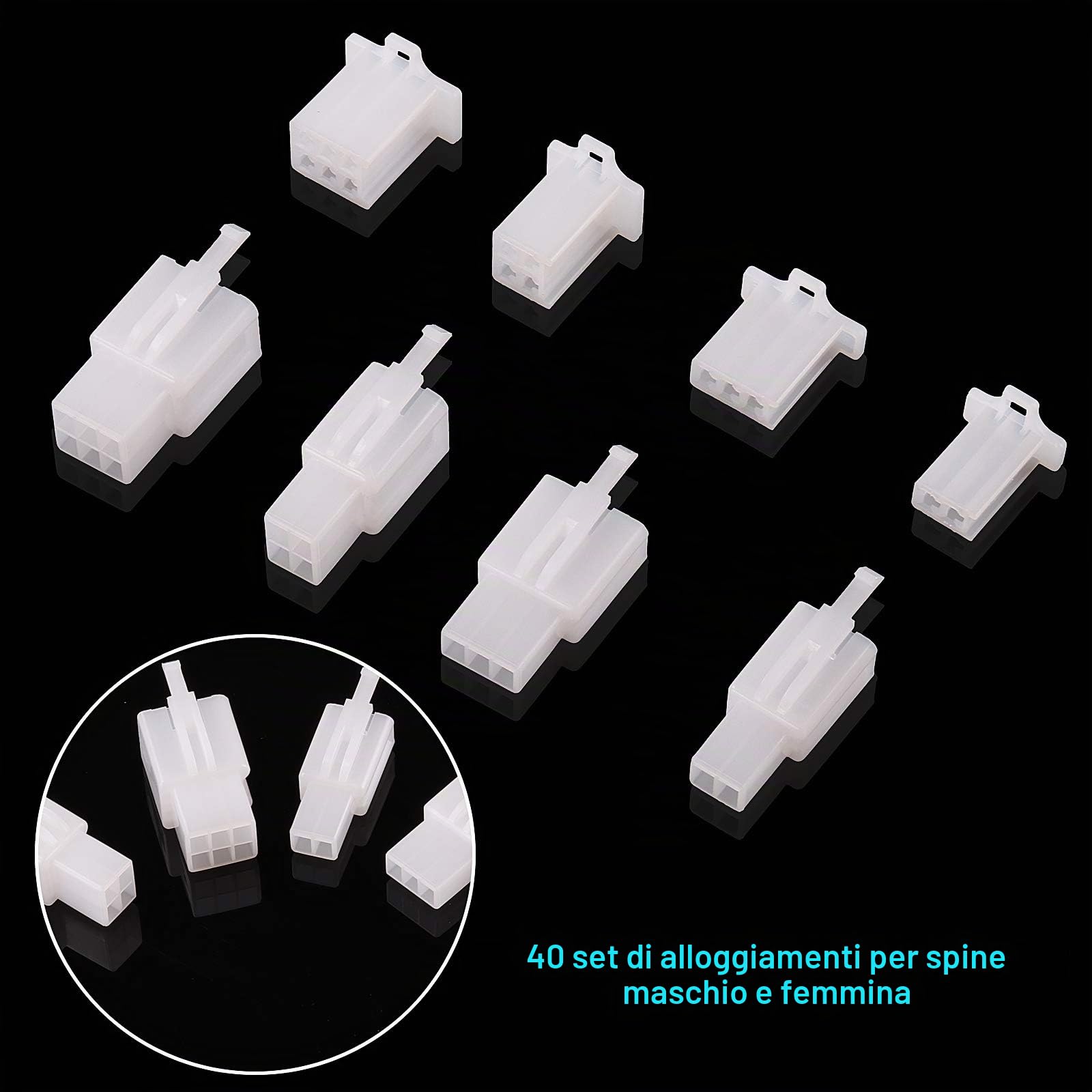 Kinstecks ​​380PCS 2.8mm Kit connettore automobilistico 2 3 4 6 Pin Automotive Wire Electrical Kit connettori per Moto Moto Auto Camion Scooter Barche Strumenti elettrici