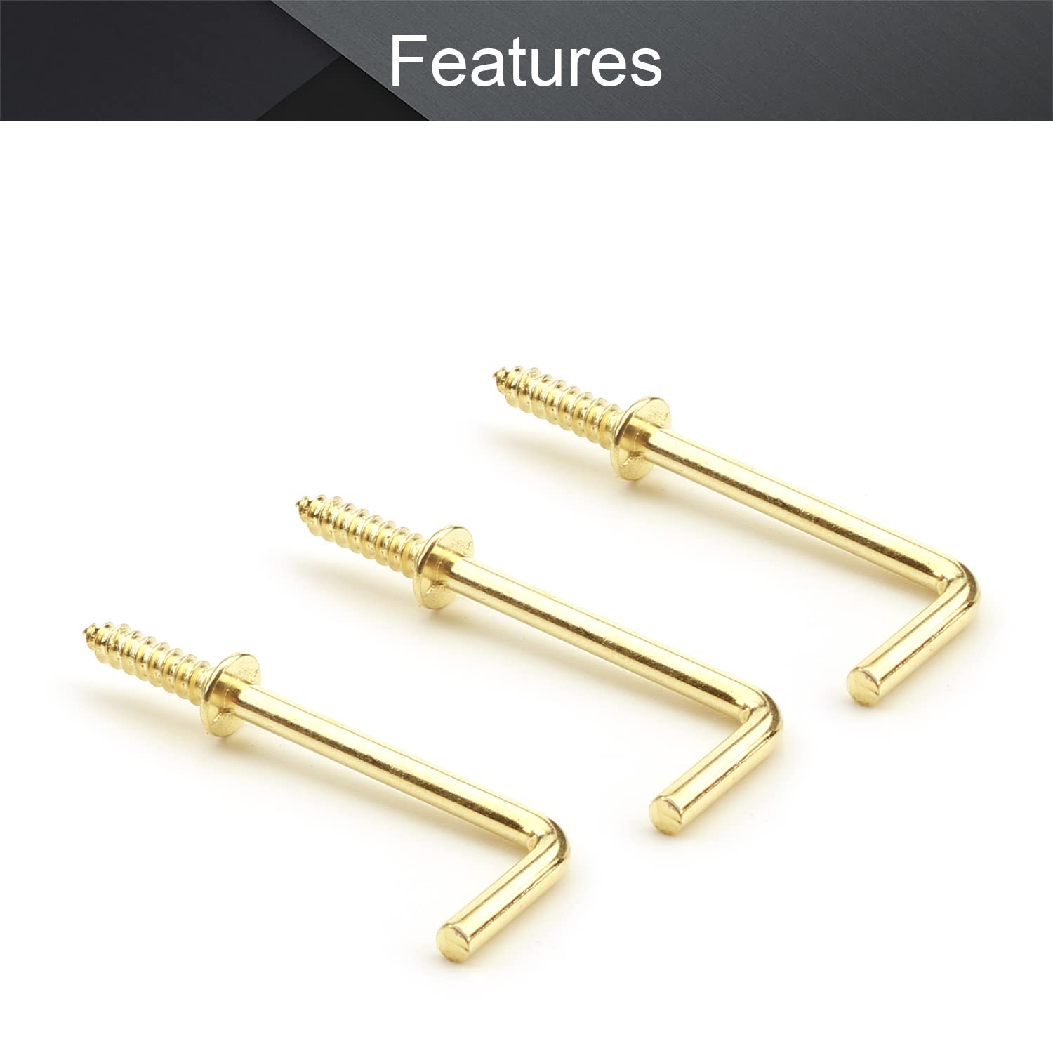 MroMax Lot De 20 Crochets à Visser En Laiton, Crochets D