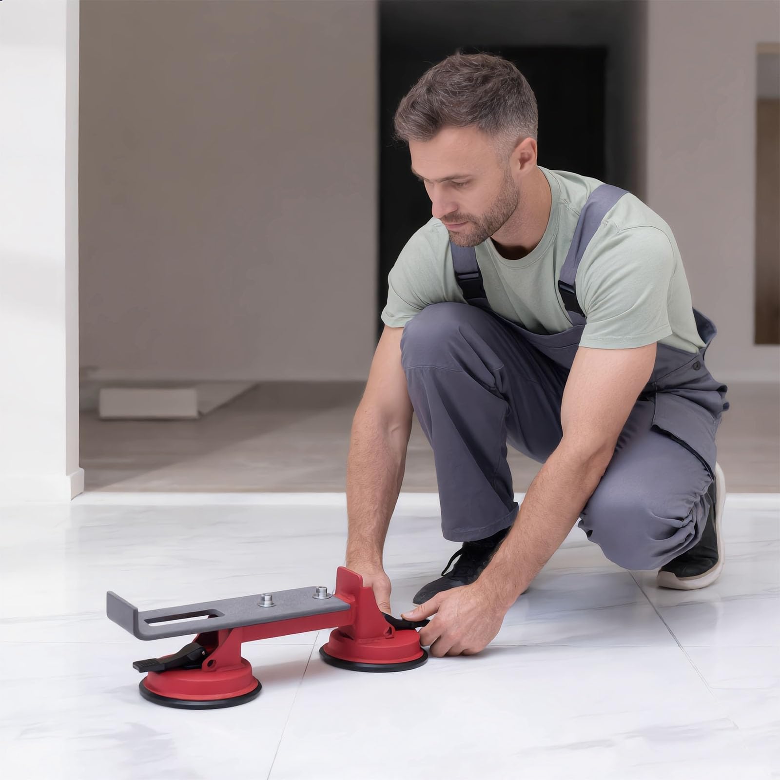 Equipo de succión de suelo con base antideslizante para una restauración y alineación eficientes del suelo de madera, instrumento de succión versátil para fijar suelos de madera deformados o
