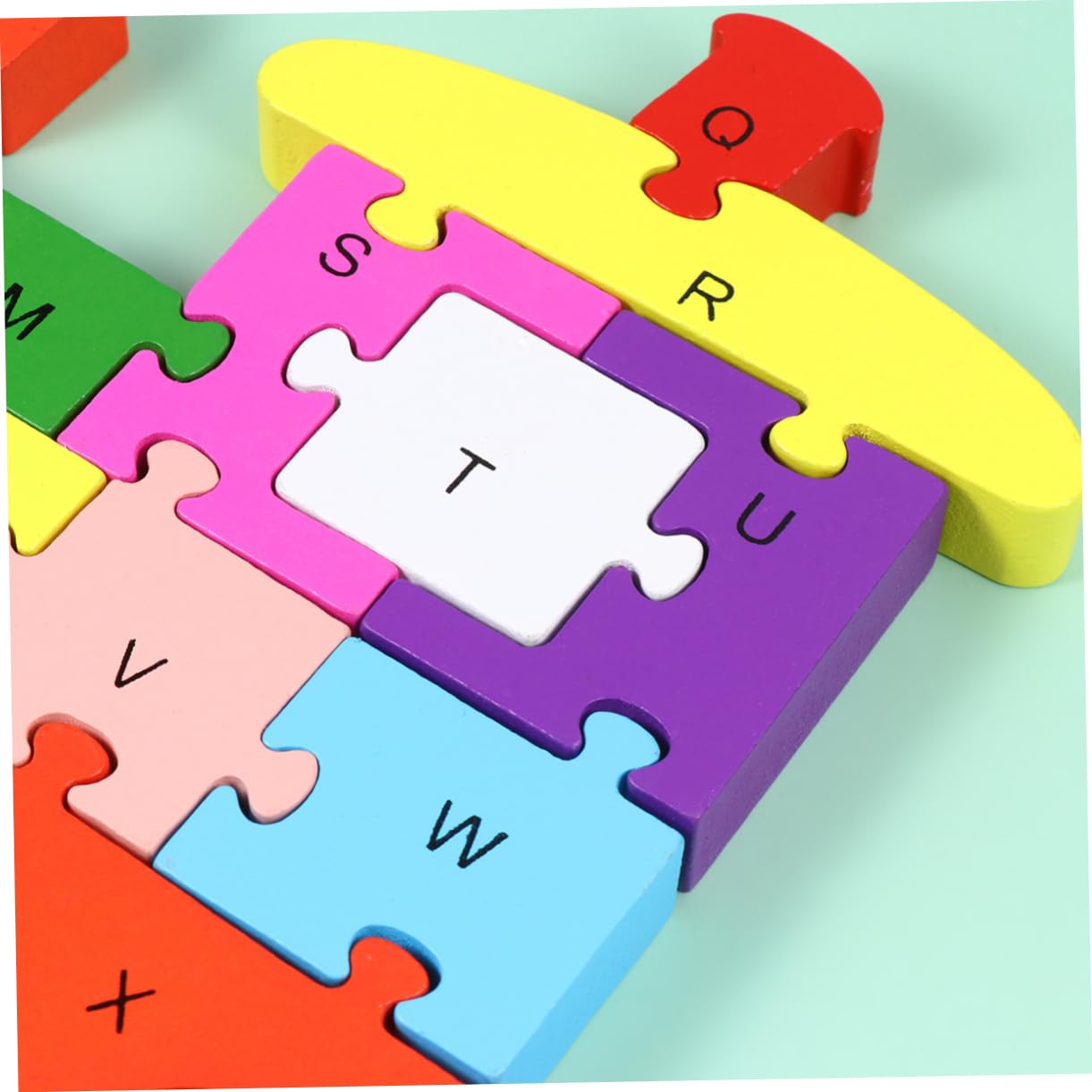 SUPVOX Puzzle Bois Alphabet Éducatif pour Enfant Cartoon Train