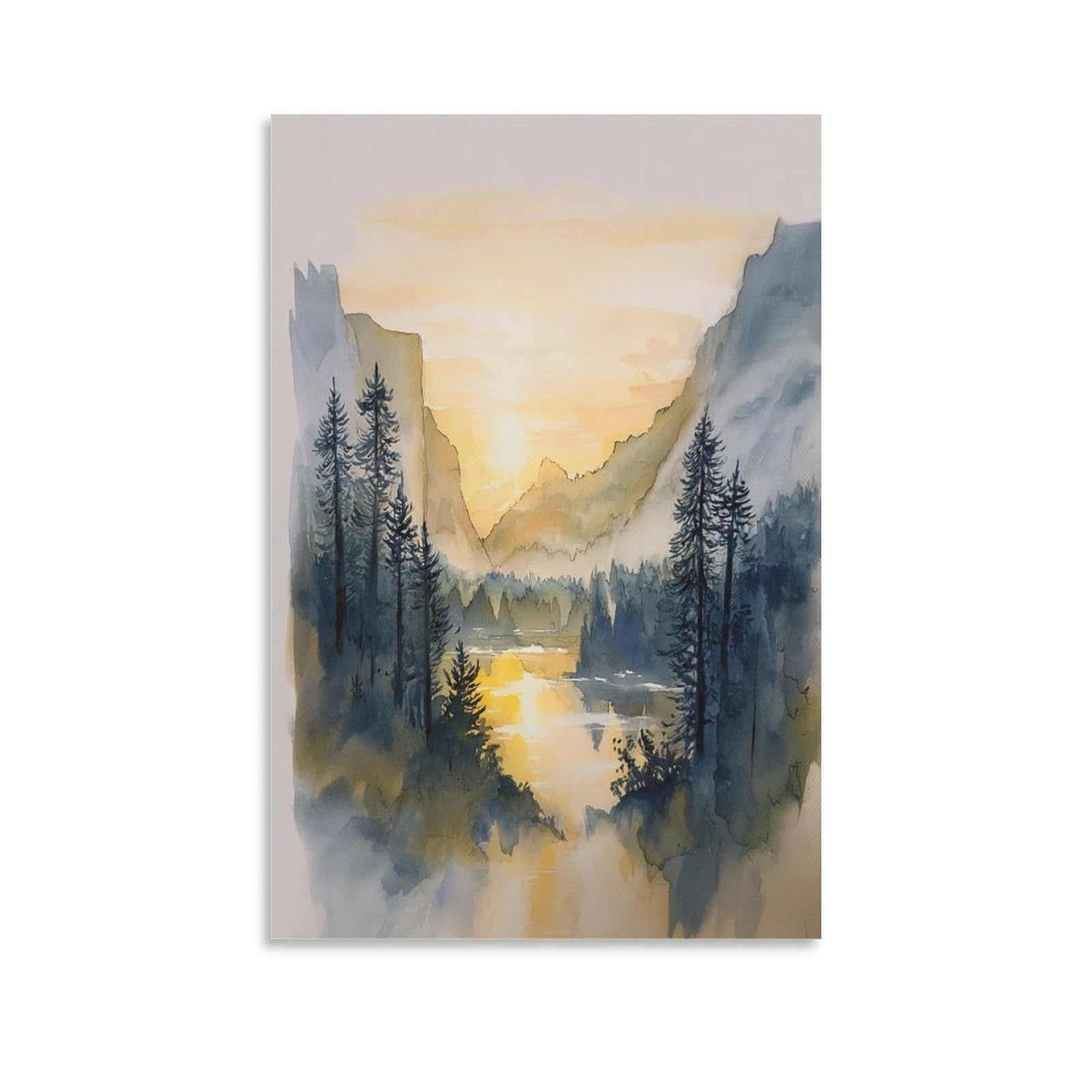 LCYNNH Oregon Traditional Style Retro 20x30inch(50x75cm) Vintage Travel Poster Watercolor Canvas Art