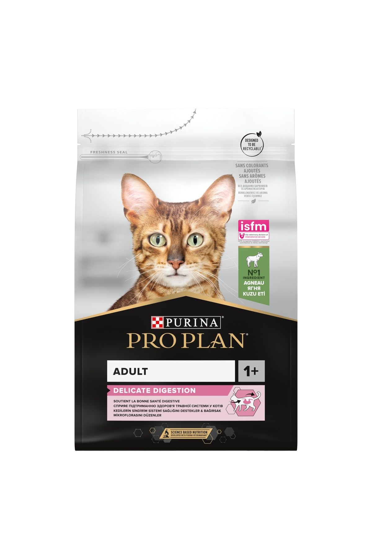 PURINA PRO PLAN | Adult 1+ Delikatne trawienie | Bogata w jagnięcinę | Karma | Kot | Torba 3 kg