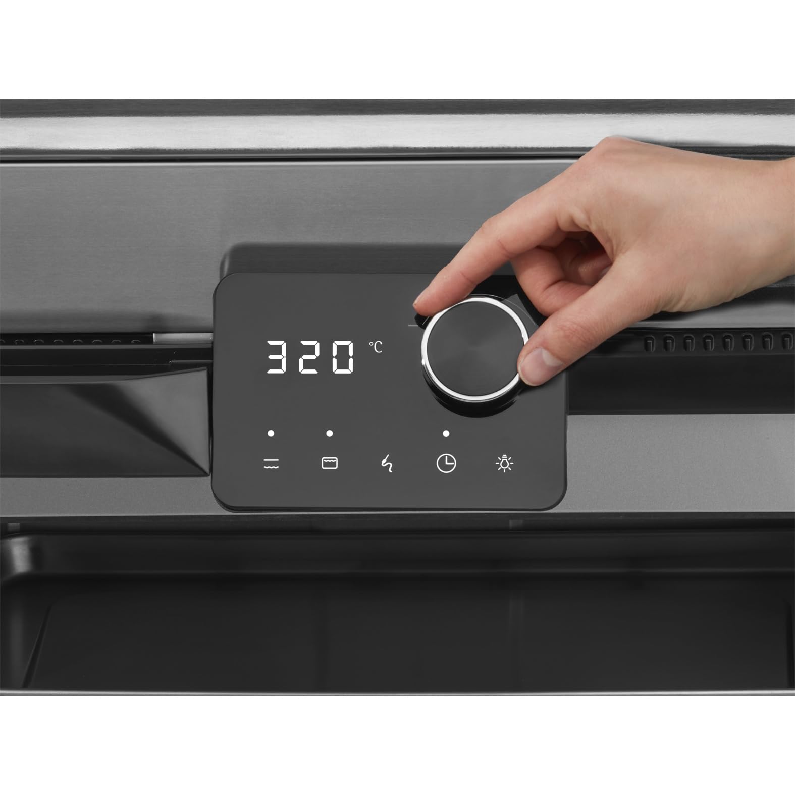 WMF Barbecue électrique Profi Plus Urban Master pour cuisine d'extérieur – Barbecue sur pied jusqu'à 340 °C, barbecue 2-en-1 sans gaz pour balcon avec four jusqu'à 200 °C