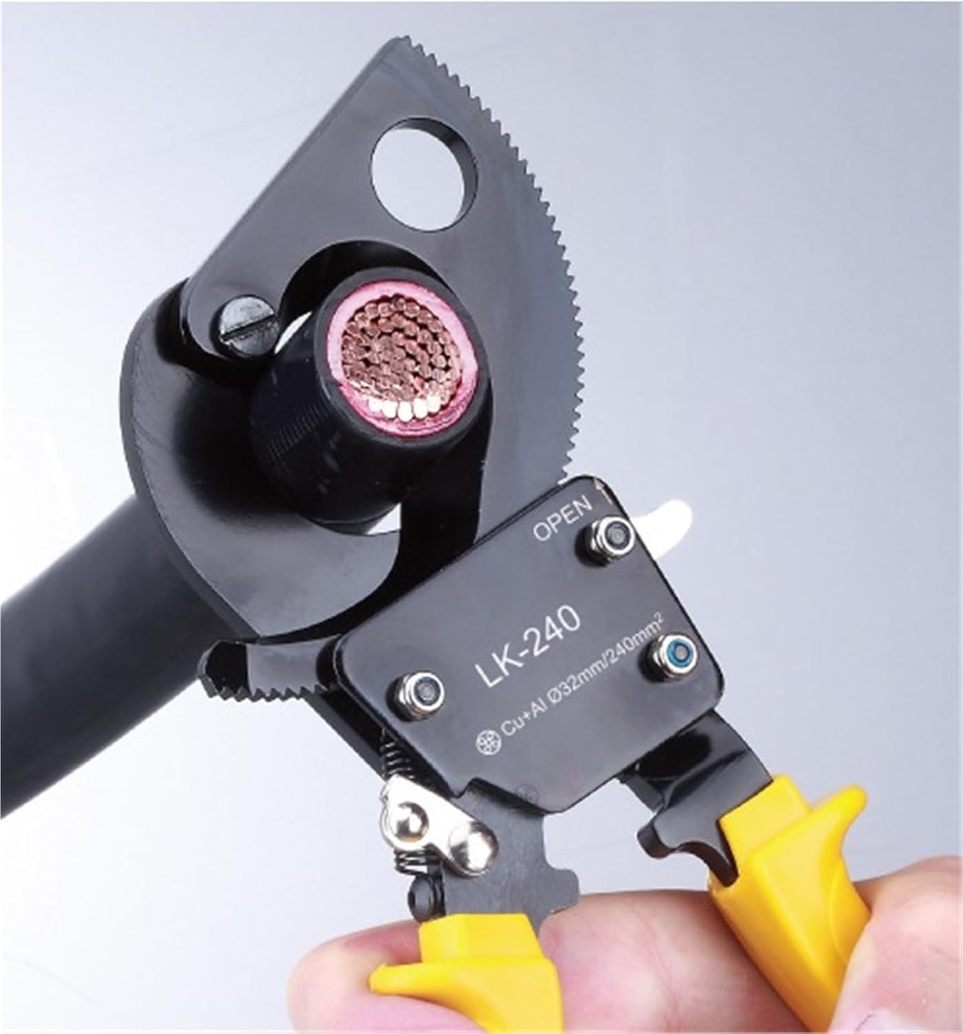 LK-240 Ratchet Cable Scissors Gear Scissors Mechanical Cable Scissors
