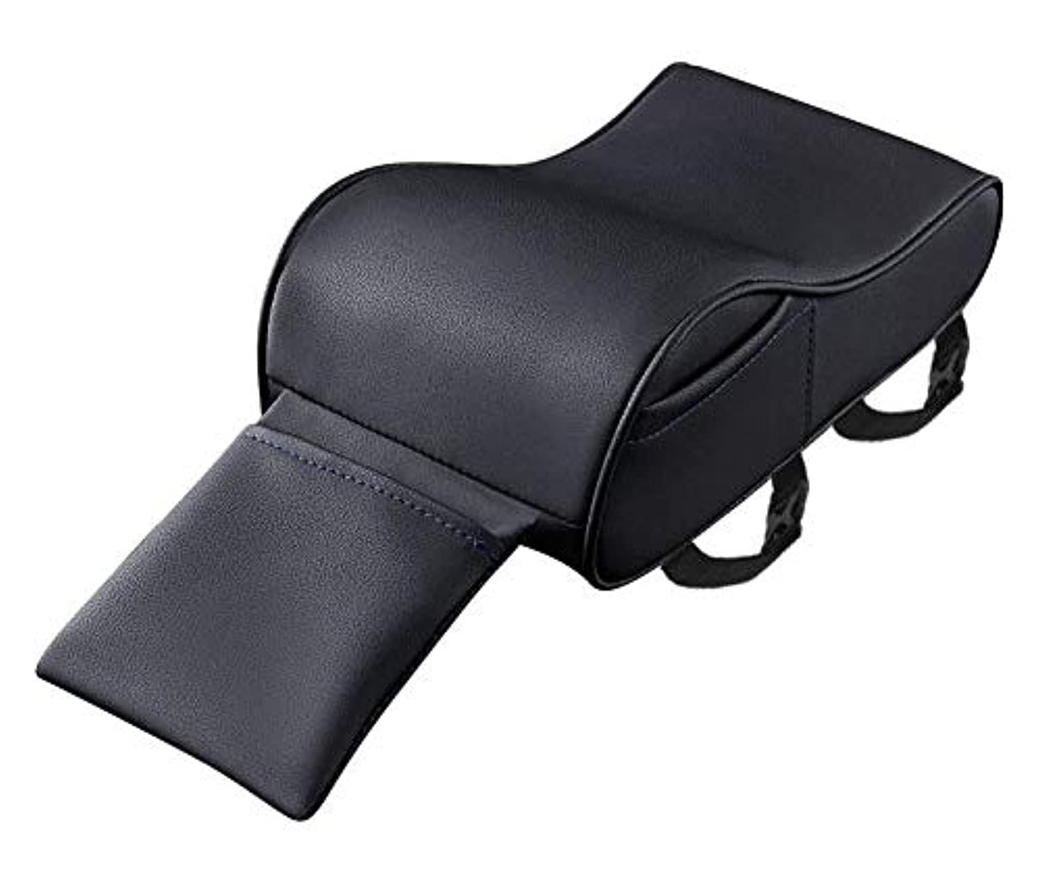 Car Center Console Armrest Thick Cushion, Memory Foam Auto Seat Arm Rest Extender Arm Rest Pillow Pad Support for Car Home Office, Chair Armrest Cover for Elbow & Forearm (Black)