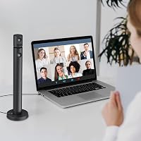 CZUR Halo Full HD 1080P Webkamera - 180° Forgatható Dupla Kamerás Streamcam Mikrofonnal, 90° Látószög, USB-C Csatlakozás, Zoom/Skype/Teams K 8