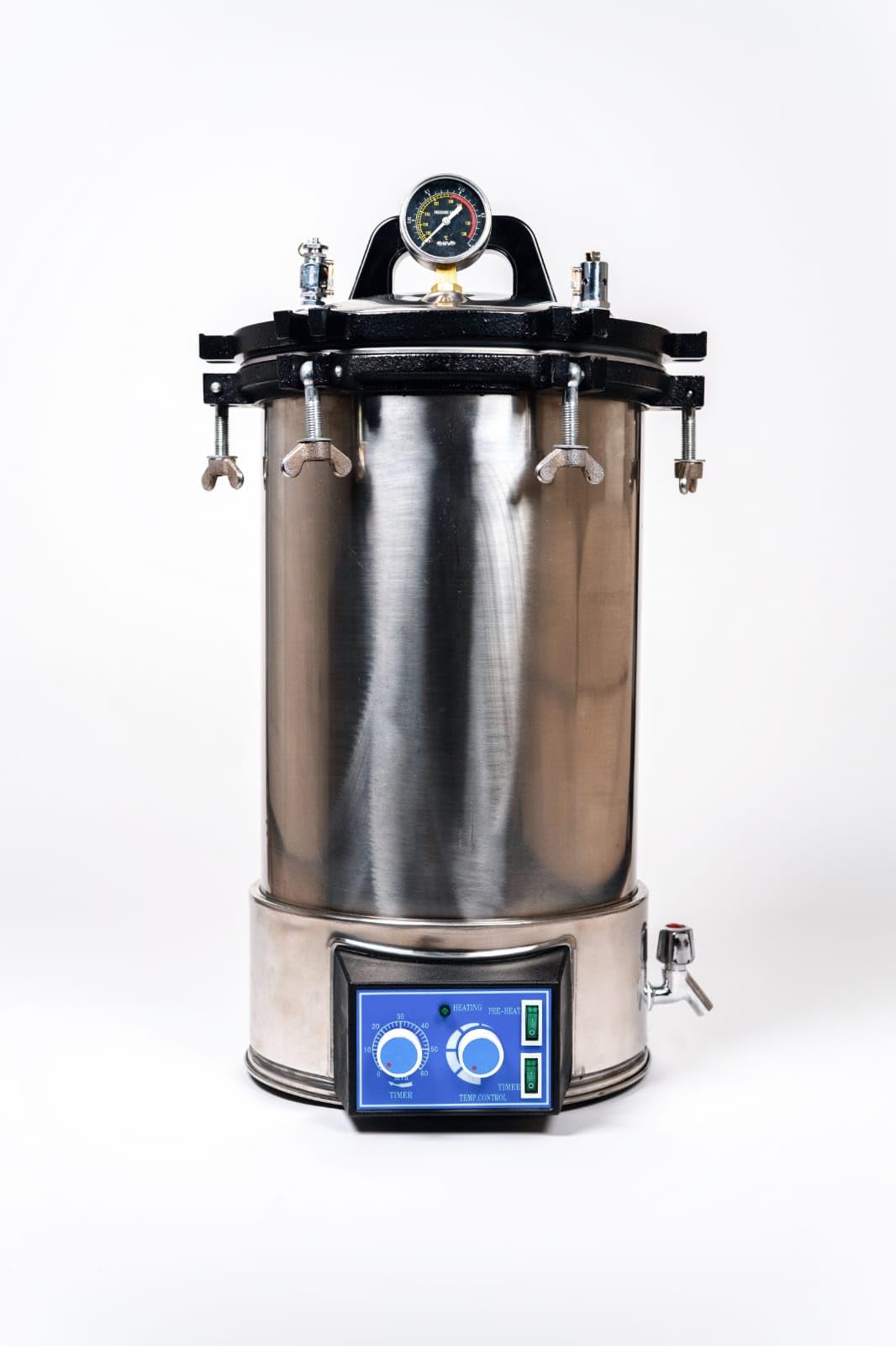 Stérilisateur Autoclave 24L Électrique - Acier Inoxydable, Manomètre, Minuterie - Pour Mycologie