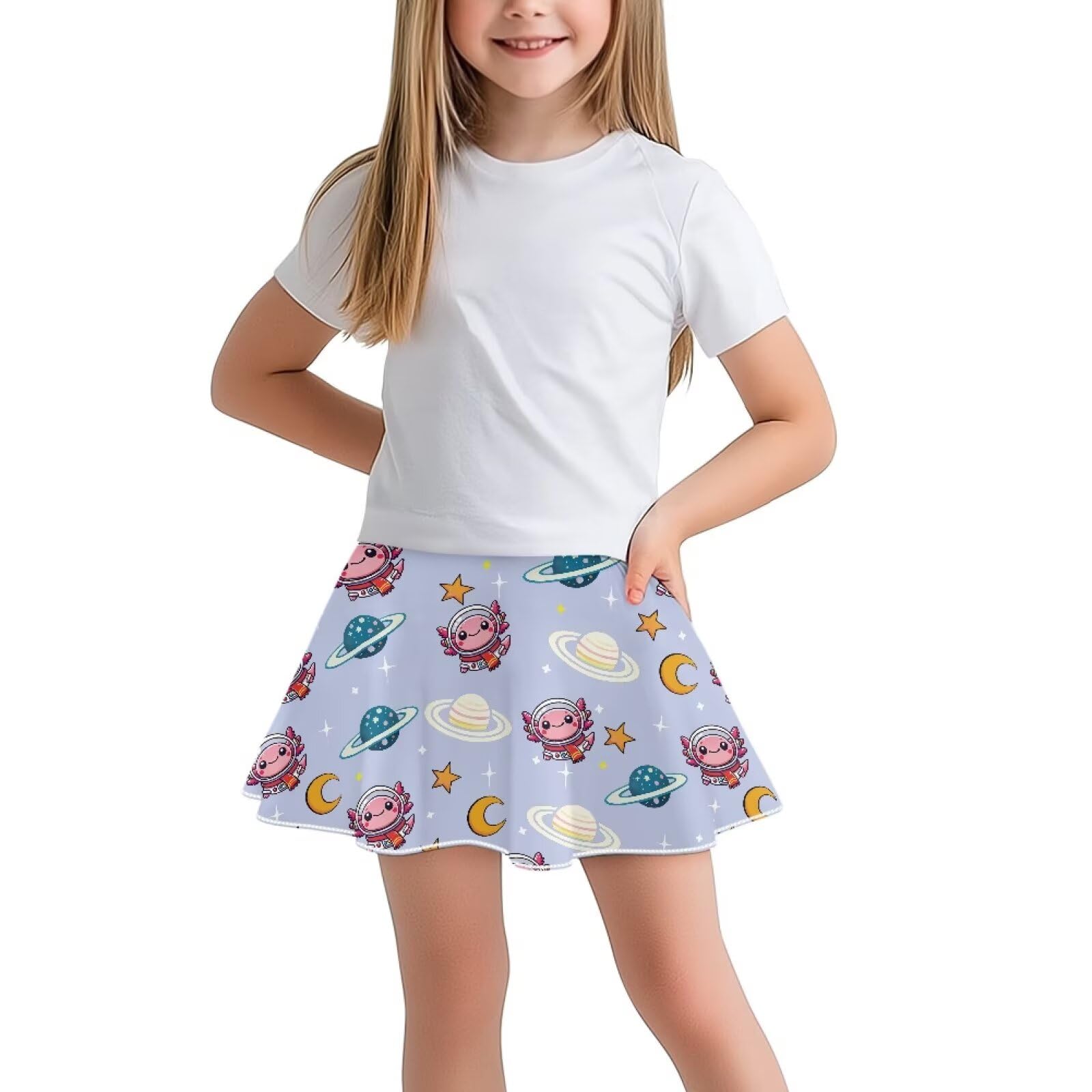 Falda plisada con pantalones cortos para niñas, para yoga, golf, correr, bailar, tenis, cintura elástica con bolsillos