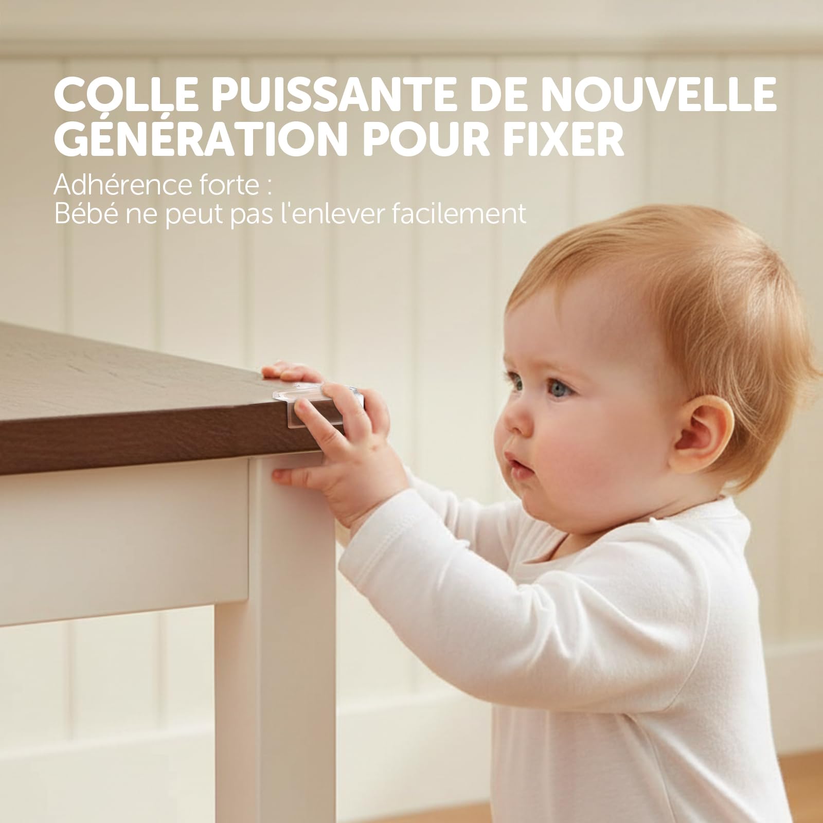 shinfly Coin de Table Protection Bebe, 8 PCS Rond Protection Coin de Table bébé, Protege Angle Bebe Sécurité pour Meuble, Bureau, Maison, École, avec Une Forte adhérence