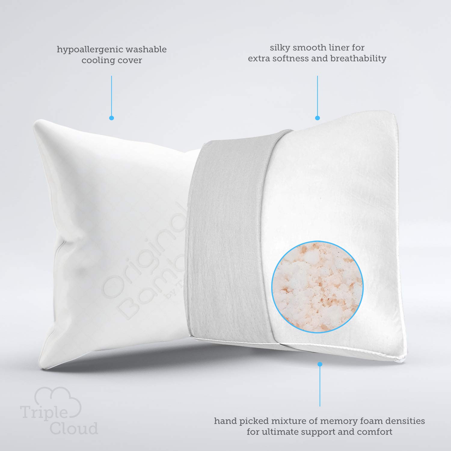 triple cloud pillow