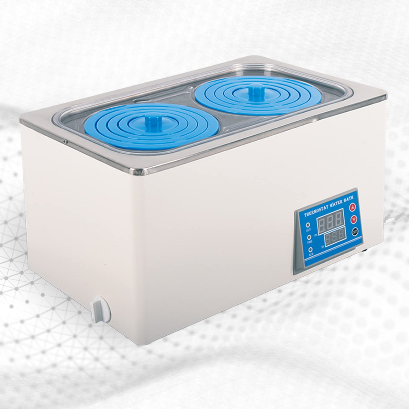 LFGUD Thermostatic Water Bath 7L Water Bath Laboratory HH-2 Digital Water Bath Heater Water Bath with 2 Openings for Lab Use Food Heating Chemical