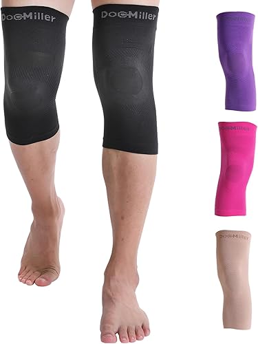 Doc Miller Rodilleras, 1 par de rodilleras de compresión para correr, senderismo, artritis, ACL, desgarro de menisco, deportes, hombres y mujeres