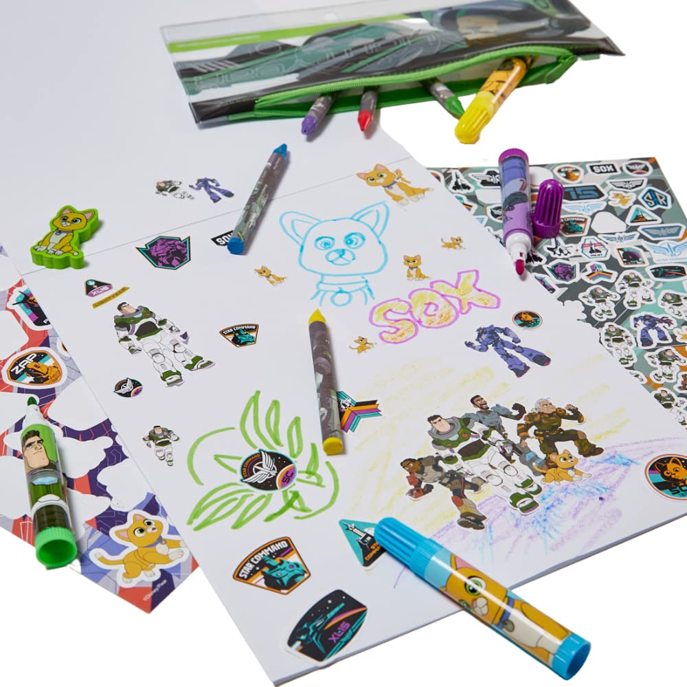 Ryan's World - Juego de arte para colorear para niños y niñas con calcomanías + estuche para lápices 6